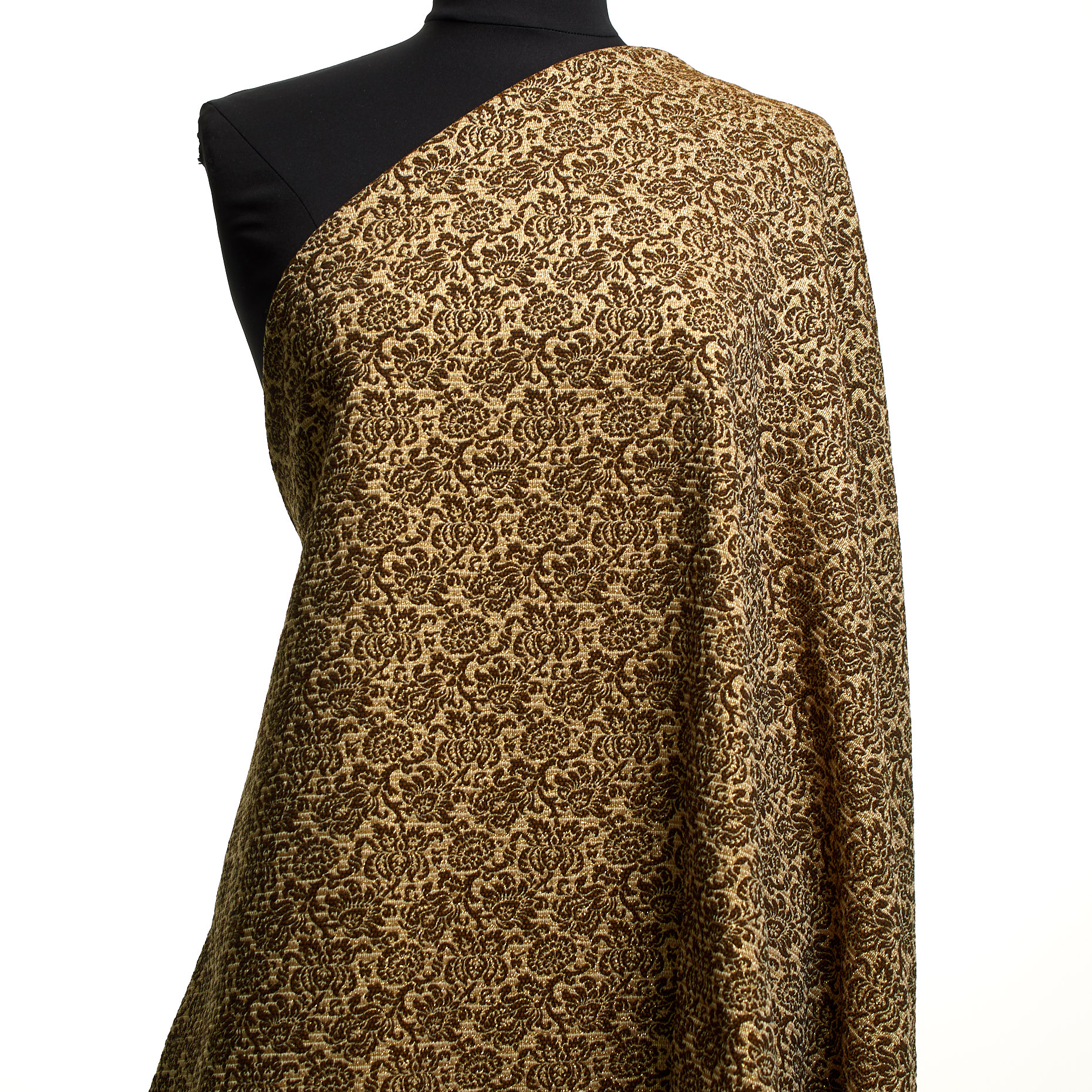 JACQUARD, COTTON, LUREX, GILDED BEIGE&COCOA (P000003270) - Mannequin