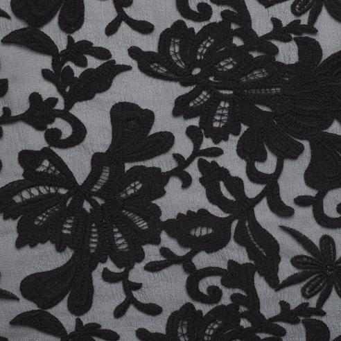 LACE, COTTON, FLORAL, MIDNIGHT BLUE (F000028540) - Texture