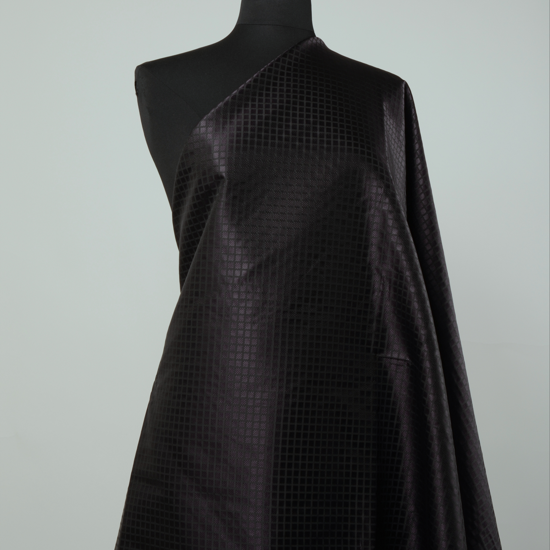 Seda, Tafetán, Cuadro, Dark Plum (F000008706) - Maniquí