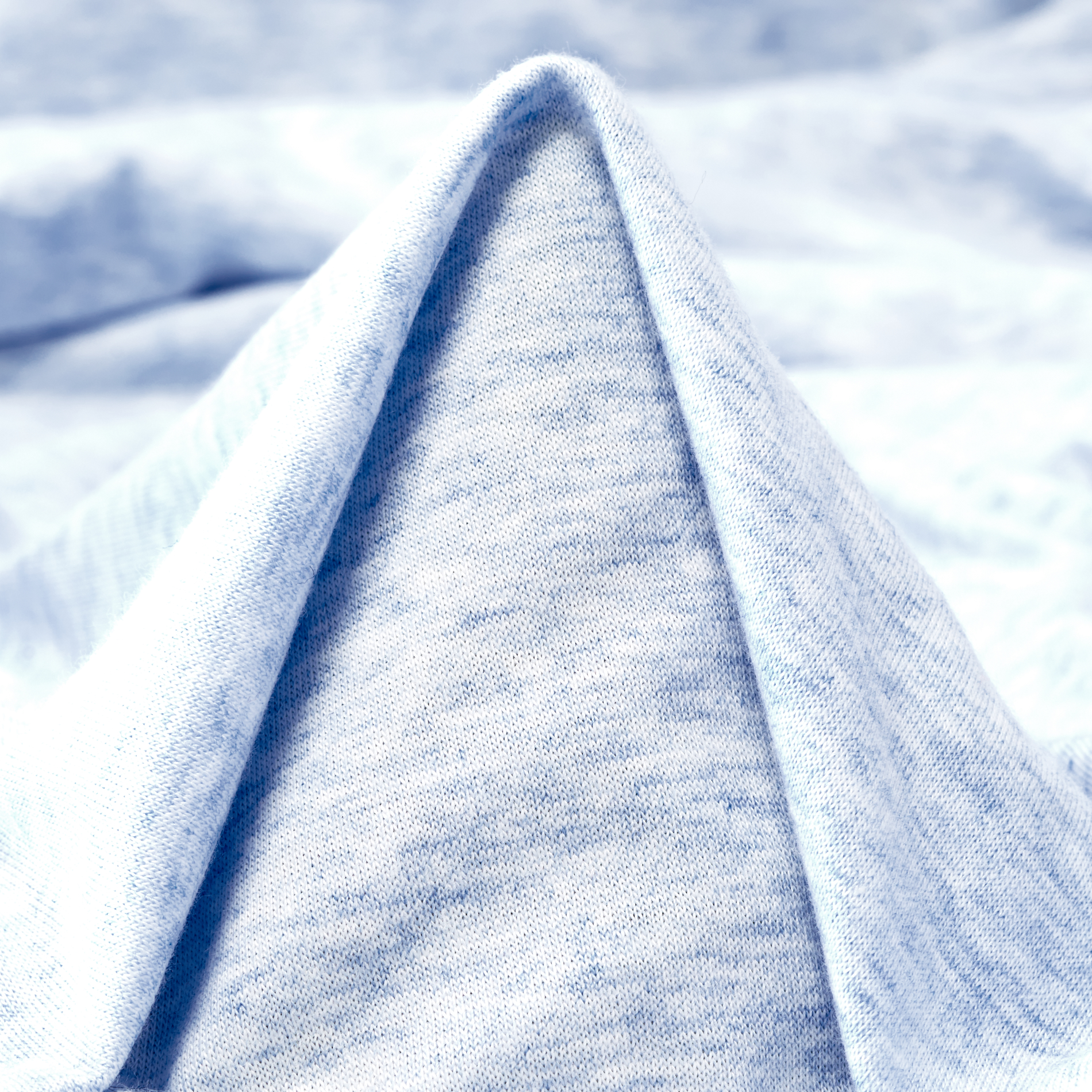 Одиночный Джерси, Хлопок, Меланж, Sky (F000035009)