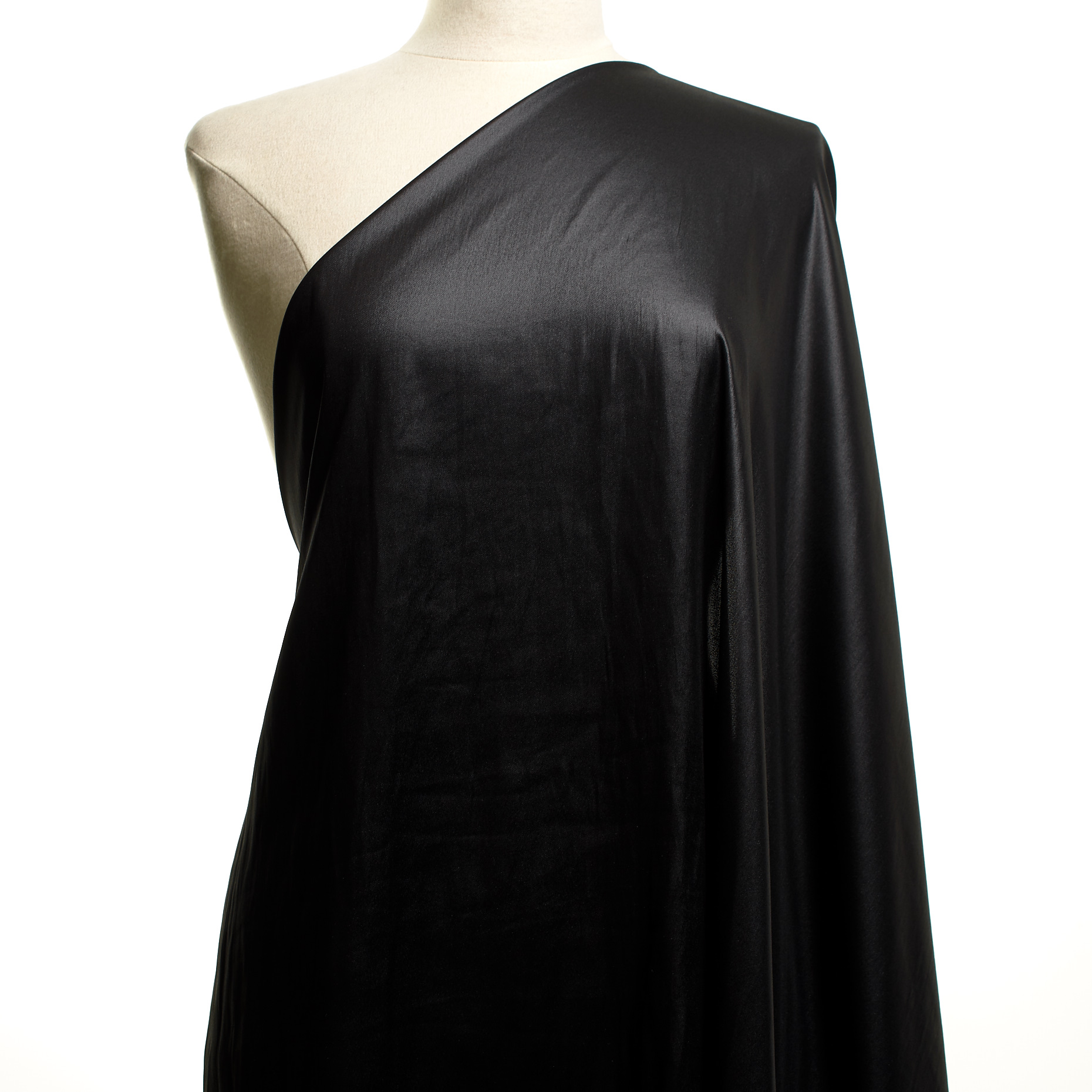 SATIN, SHIMMERING, RAVEN BLACK (F000049127) - Mannequin