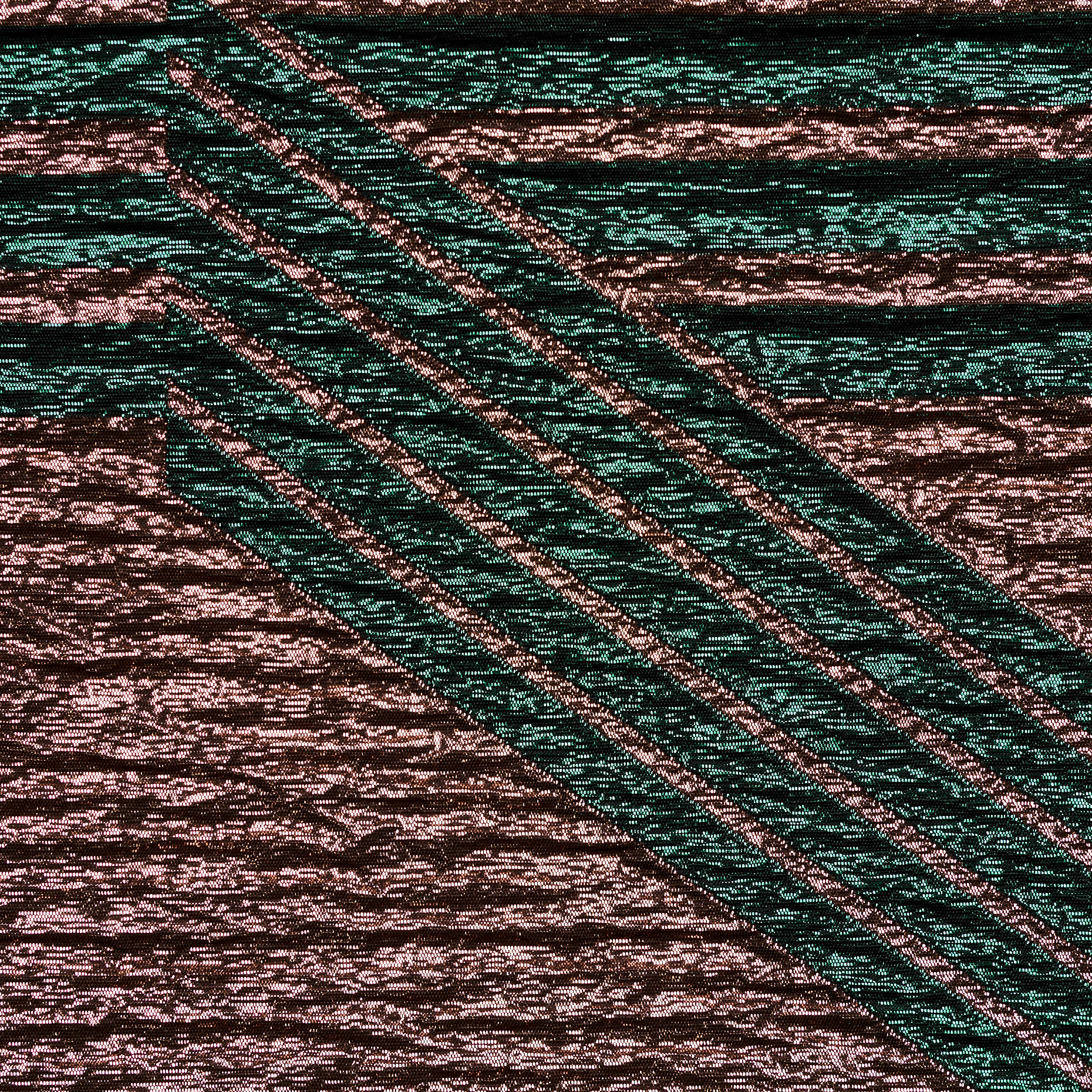 JACQUARD, LUREX, SHIMMERING, VINTAGE ROSE&CADMIUM GREEN (F000043225) - Texture