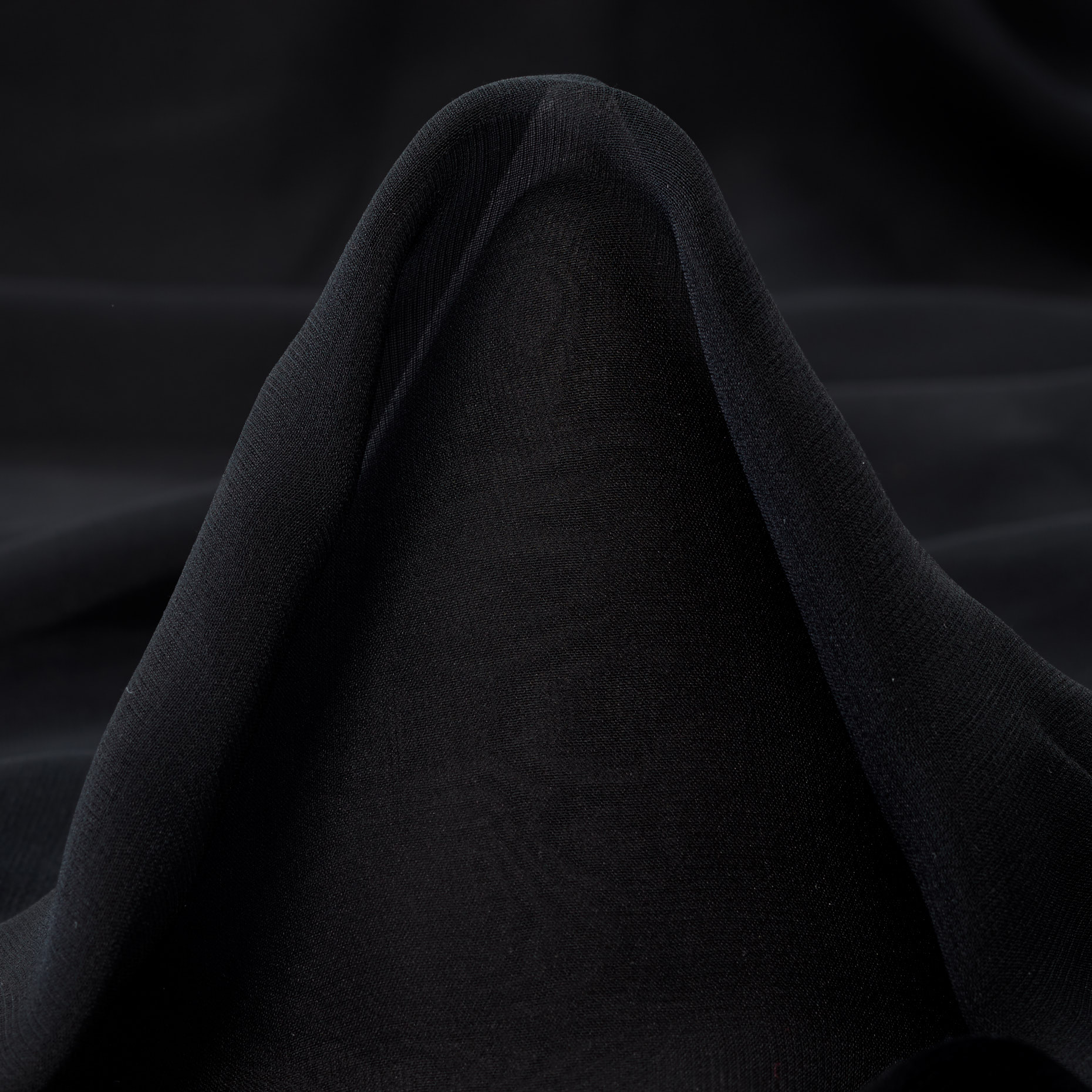CHIFFON, SILK, RAVEN BLACK (F000039309)