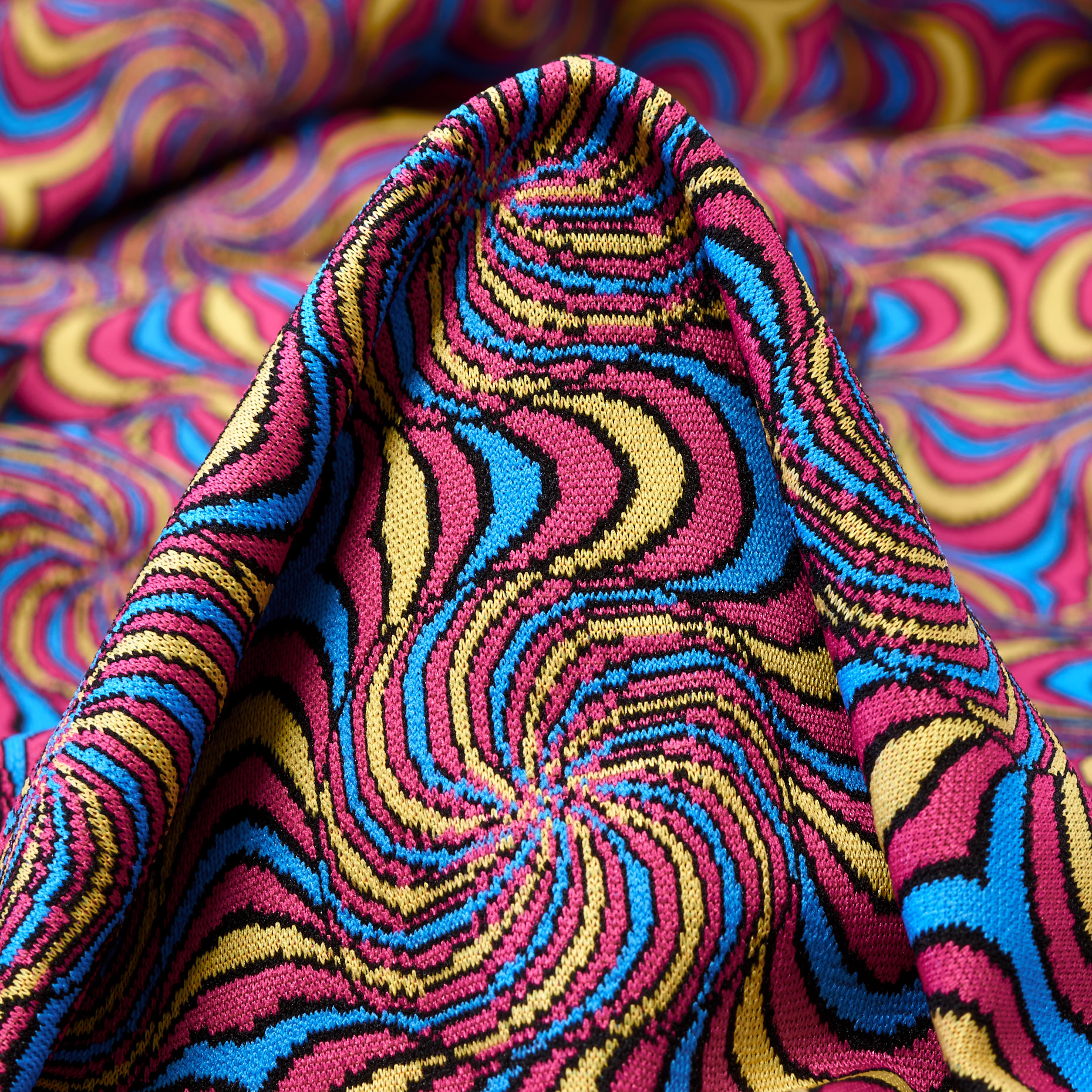 Jersey, Jacquard, Stretch, French Blue&Magenta (P000002170)