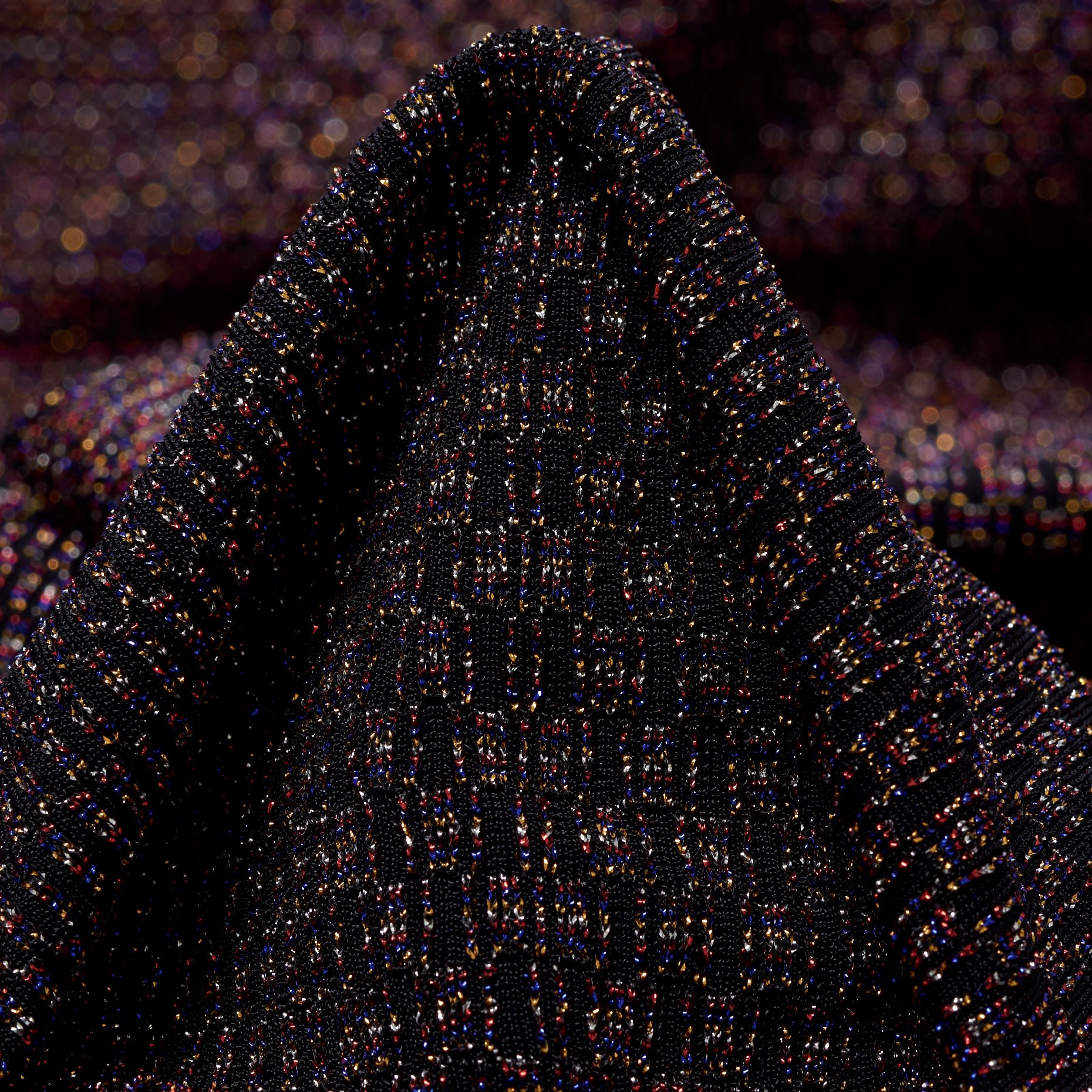 JERSEY, METALLIC, SHIMMERING, RAVEN BLACK&LIPSTICK (F000045549)