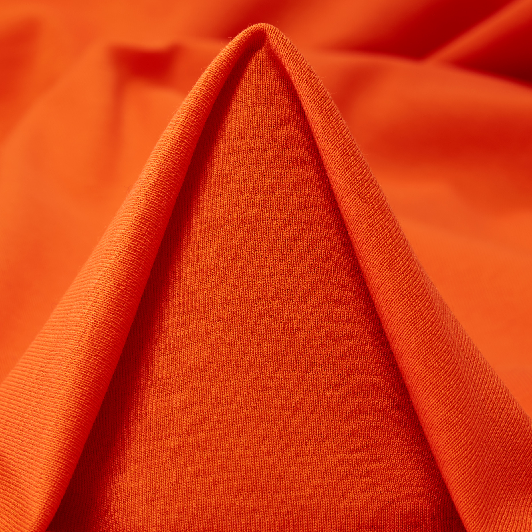 JERSEY, COTTON, ELASTIC, MANDARIN RED (F000047098)
