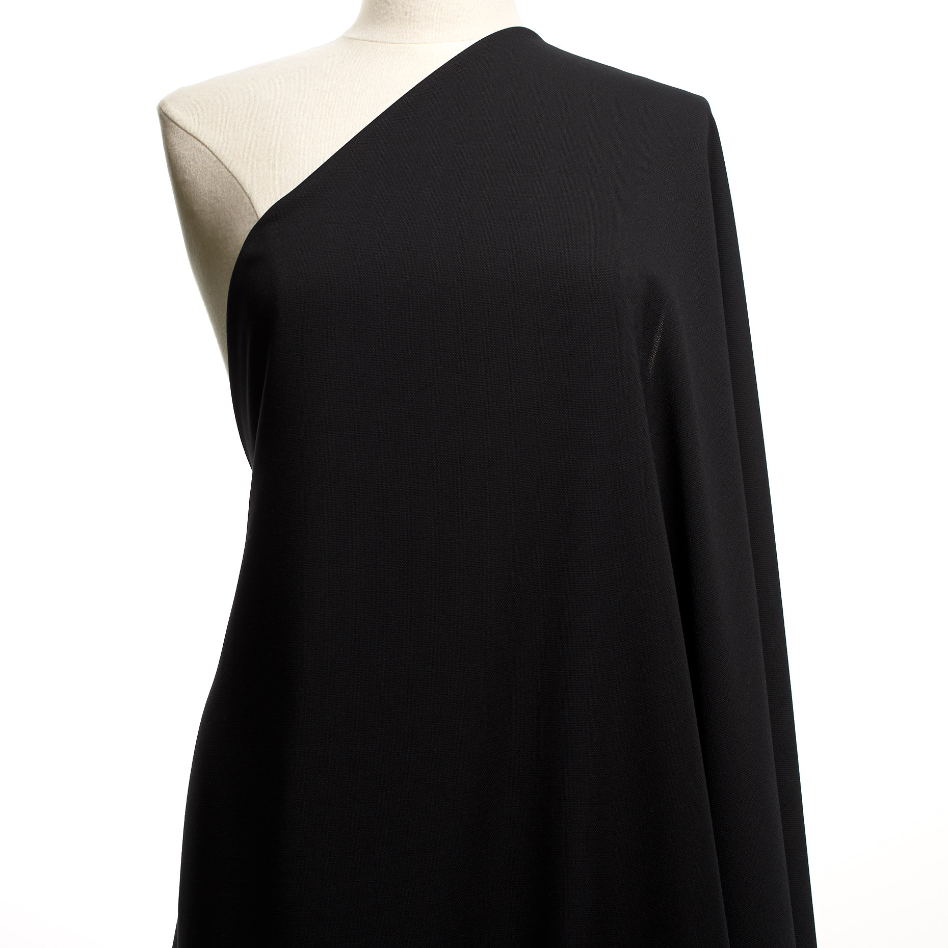 Пике, Вискоза Смесовая, Стрейч, Raven Black (T0000289) - Манекен