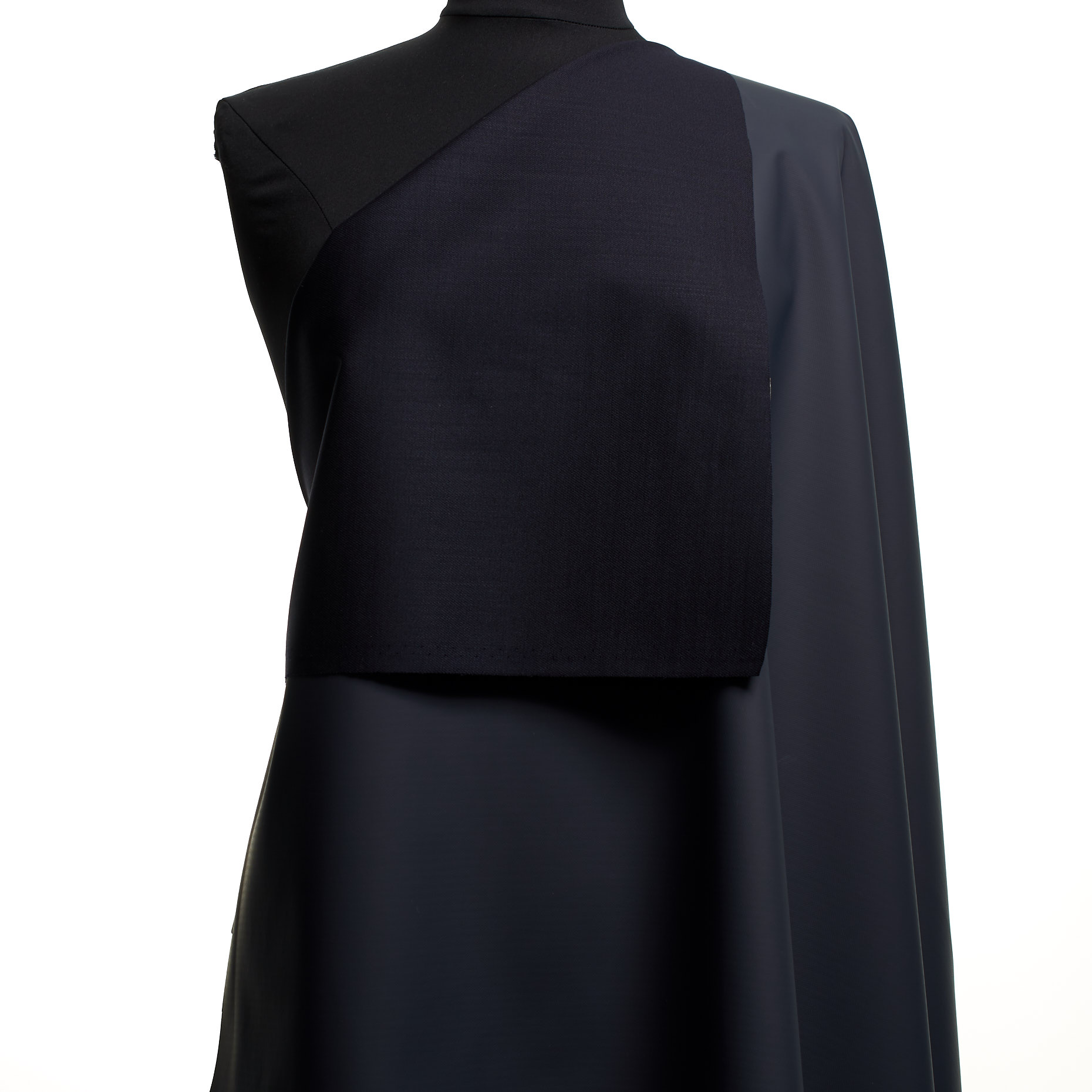 TWILL, VIRGIN WOOL, COATED, PARISIAN NIGHT (F000044680) - Mannequin