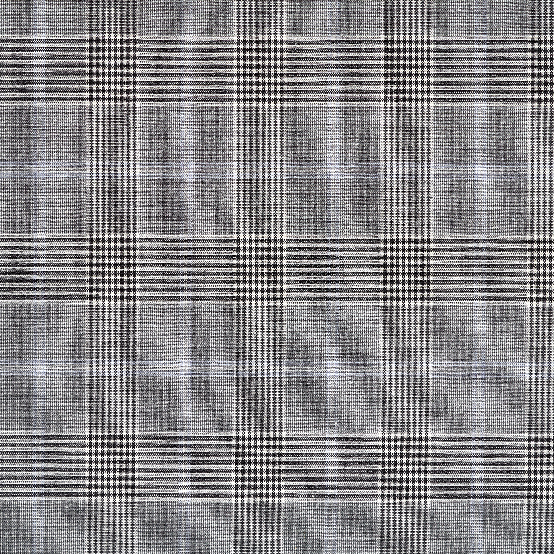 Cotone, Stretch, Quadro, Antique White&Dutch Canal (F000045046) - Trama