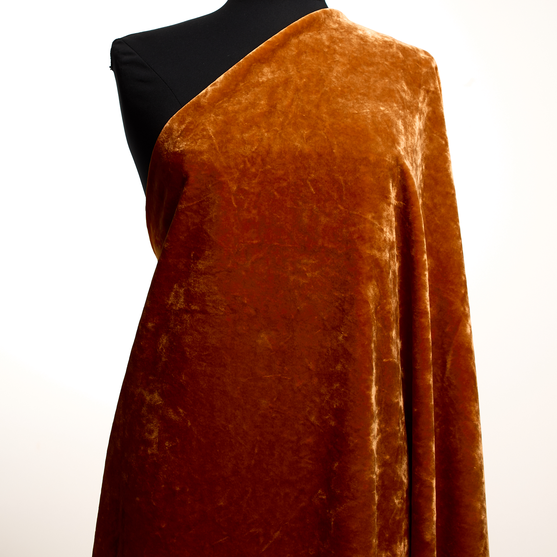 VELVET, VISCOSE, BURNT ORANGE (C0002180) - Mannequin