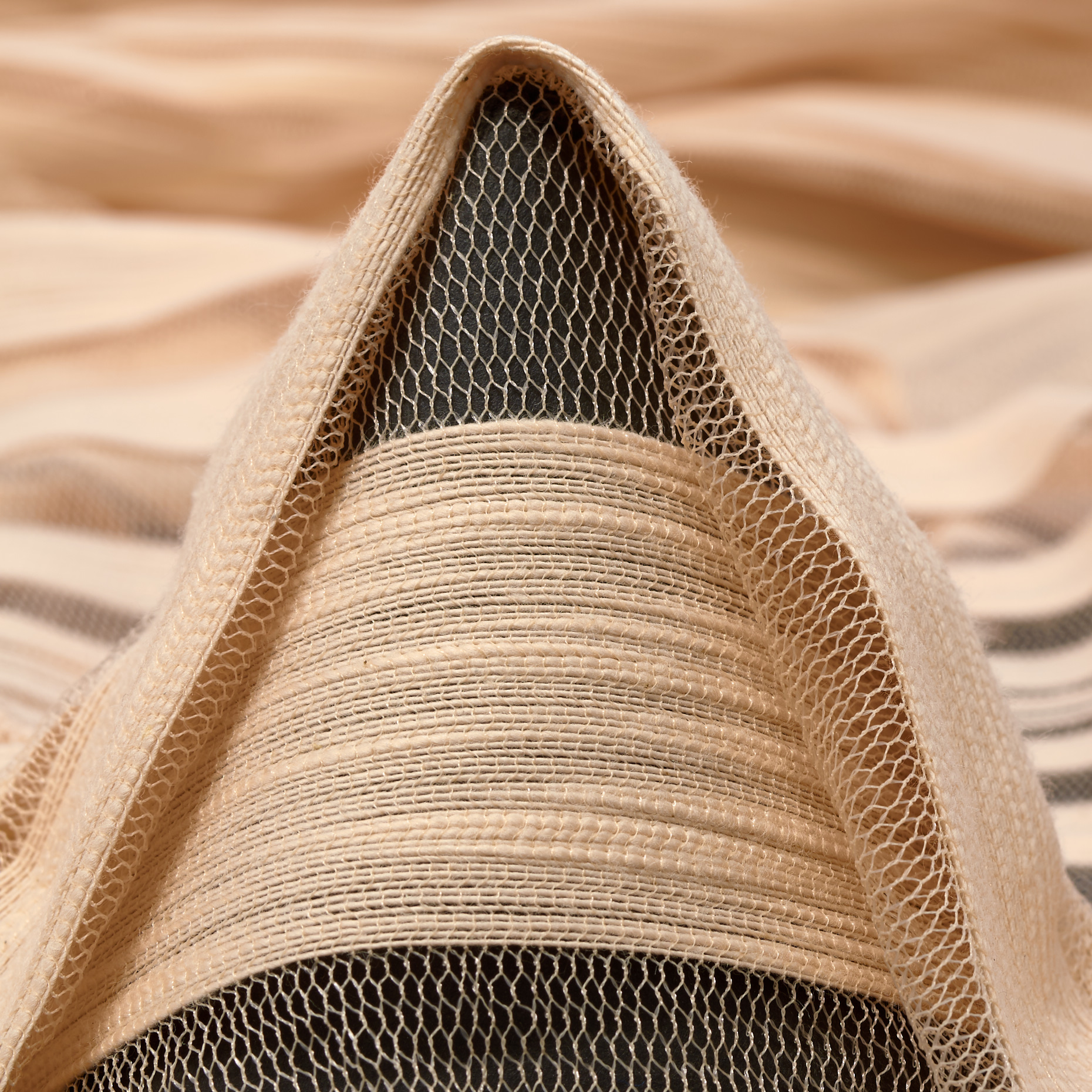 Algodón, Red, Rayas, Apricot (F000005633)