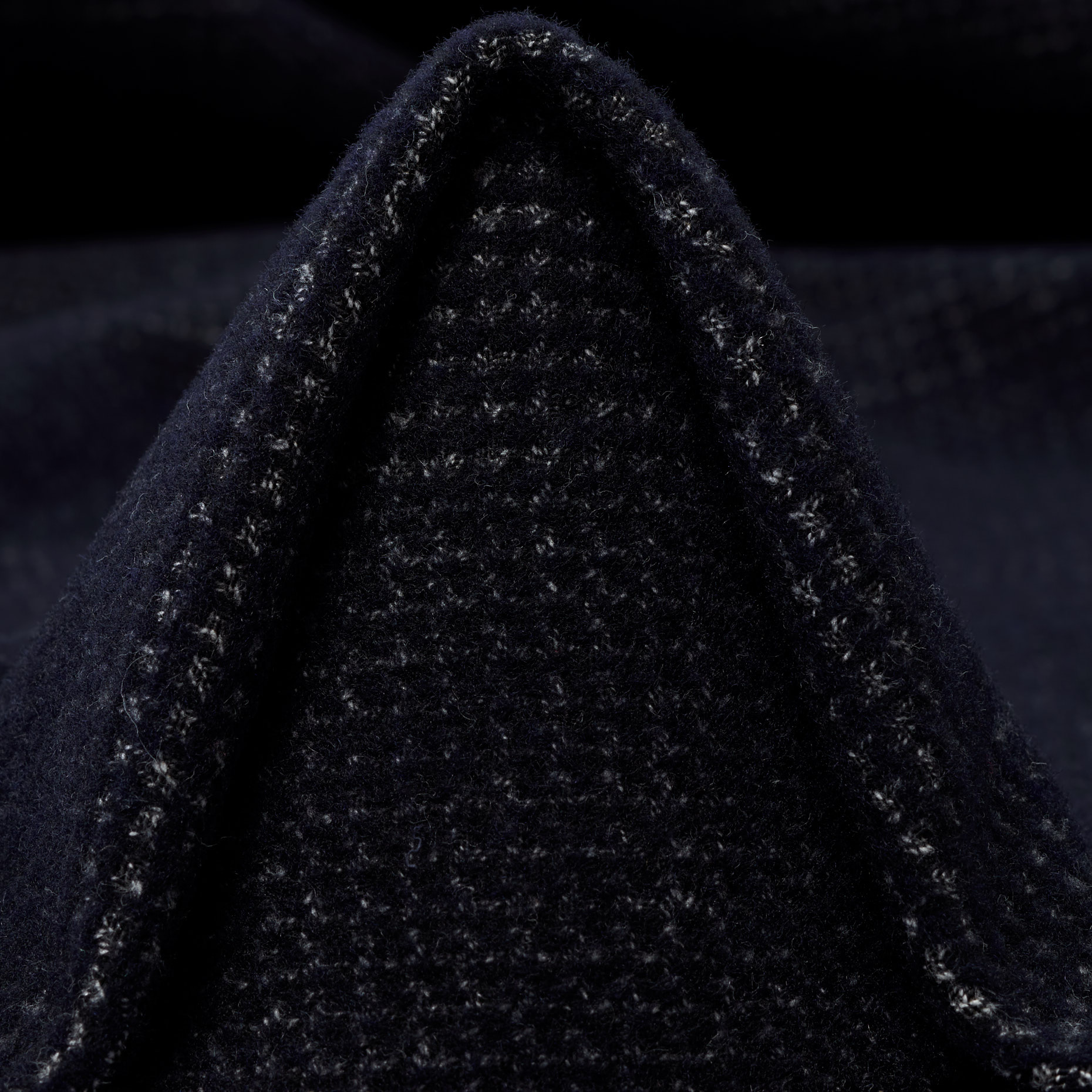 WOOL, COTTON BLEND, MICRO DESIGN, JET BLACK (F000045243)