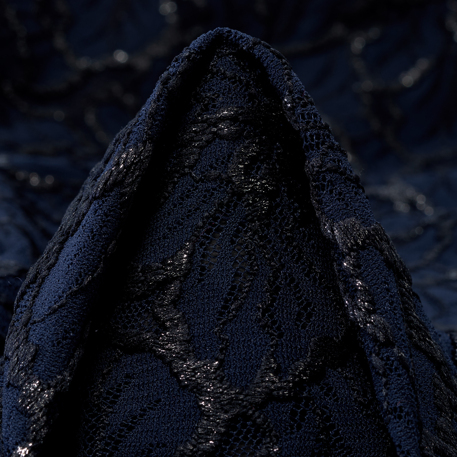 LACE, FLORAL, ELASTIC, MOOD INDIGO (F000045542)