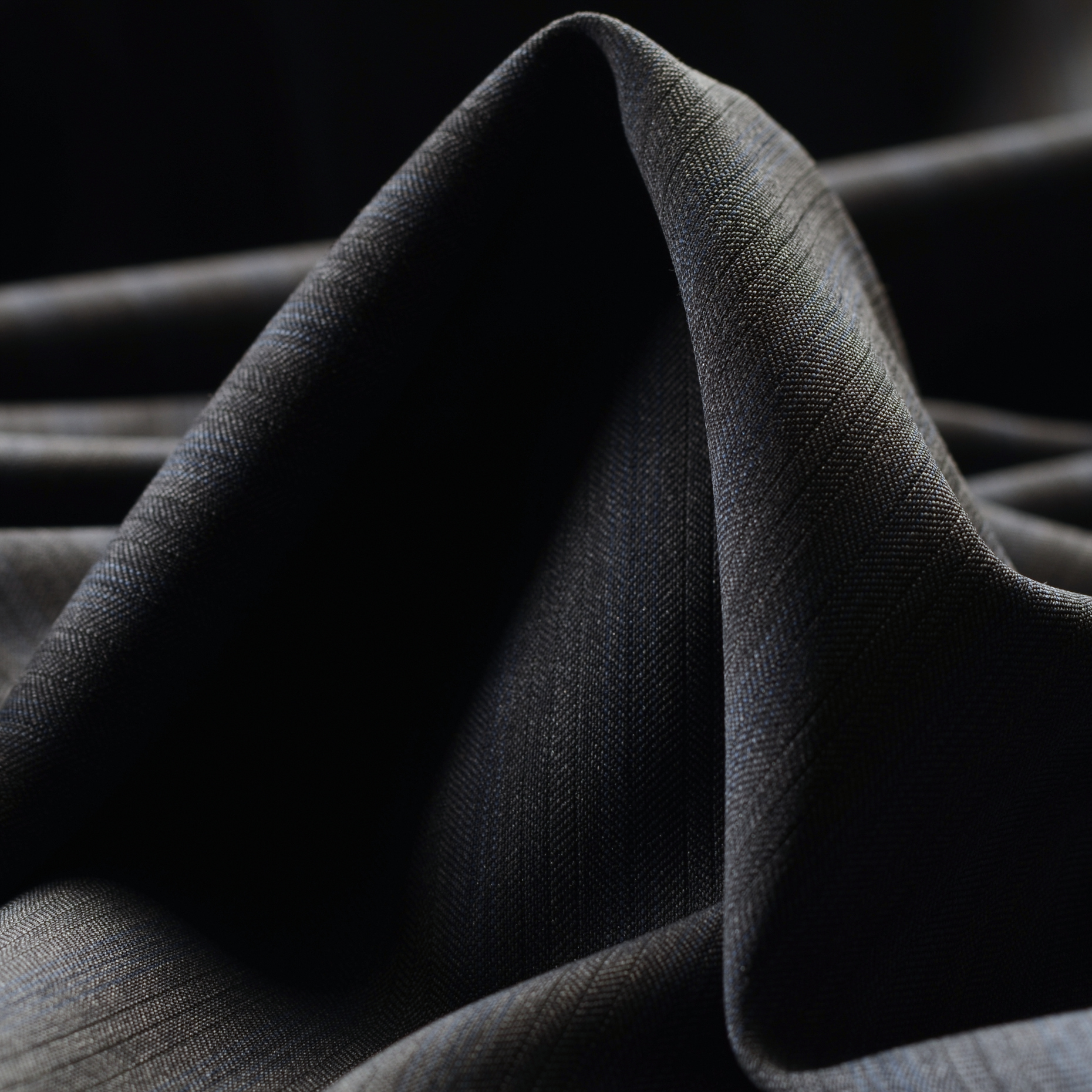COOL WOOL, HERRINGBONE, MELANGE, BLACK ONYX&INDIGO (F000022535)