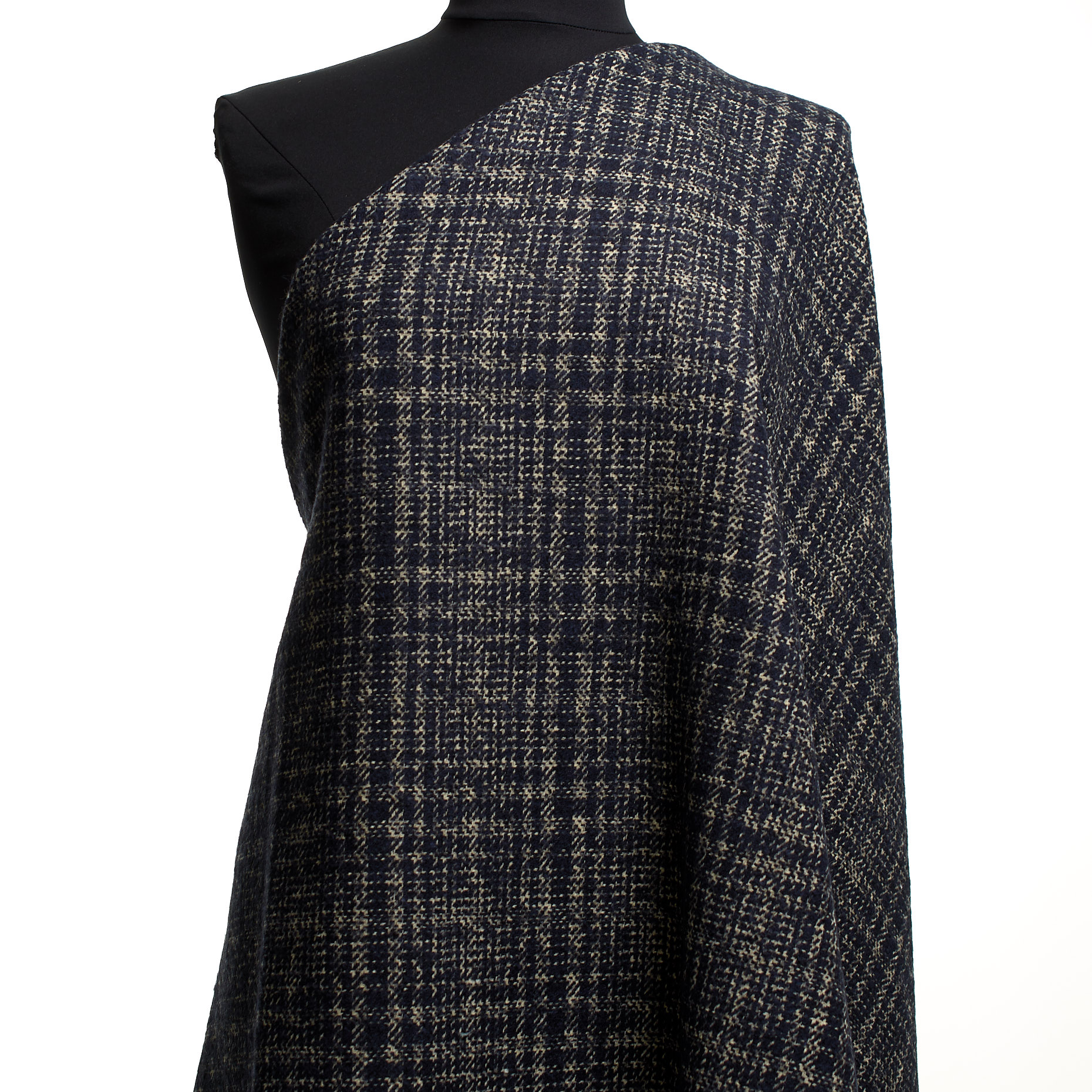 WOOL BLEND, CHECK, BLACK IRIS (F000044523) - Mannequin