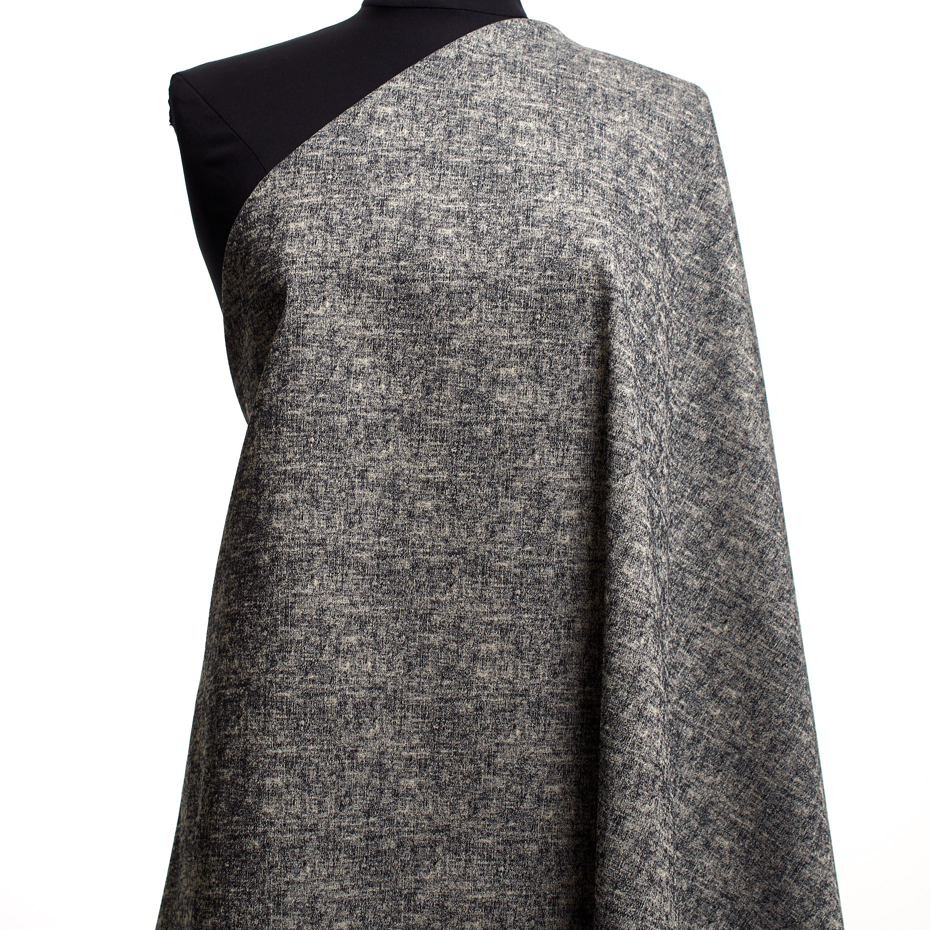 JERSEY, COTTON ELASTIC, POLAR NIGHT&IVORY (F000043903) - Mannequin