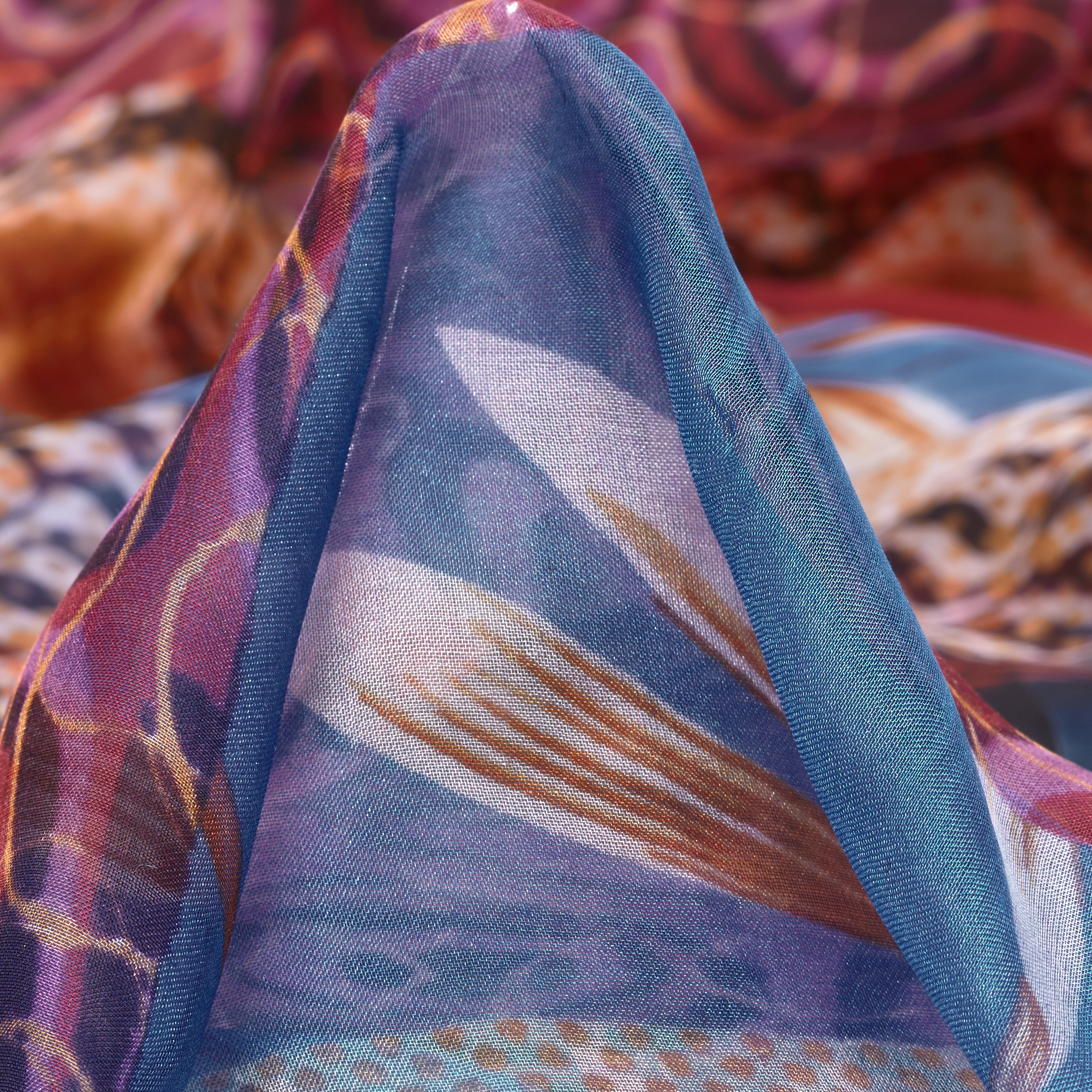 SILK, CHIFFON, PRINTED, MULTICOLOR (F000031840)