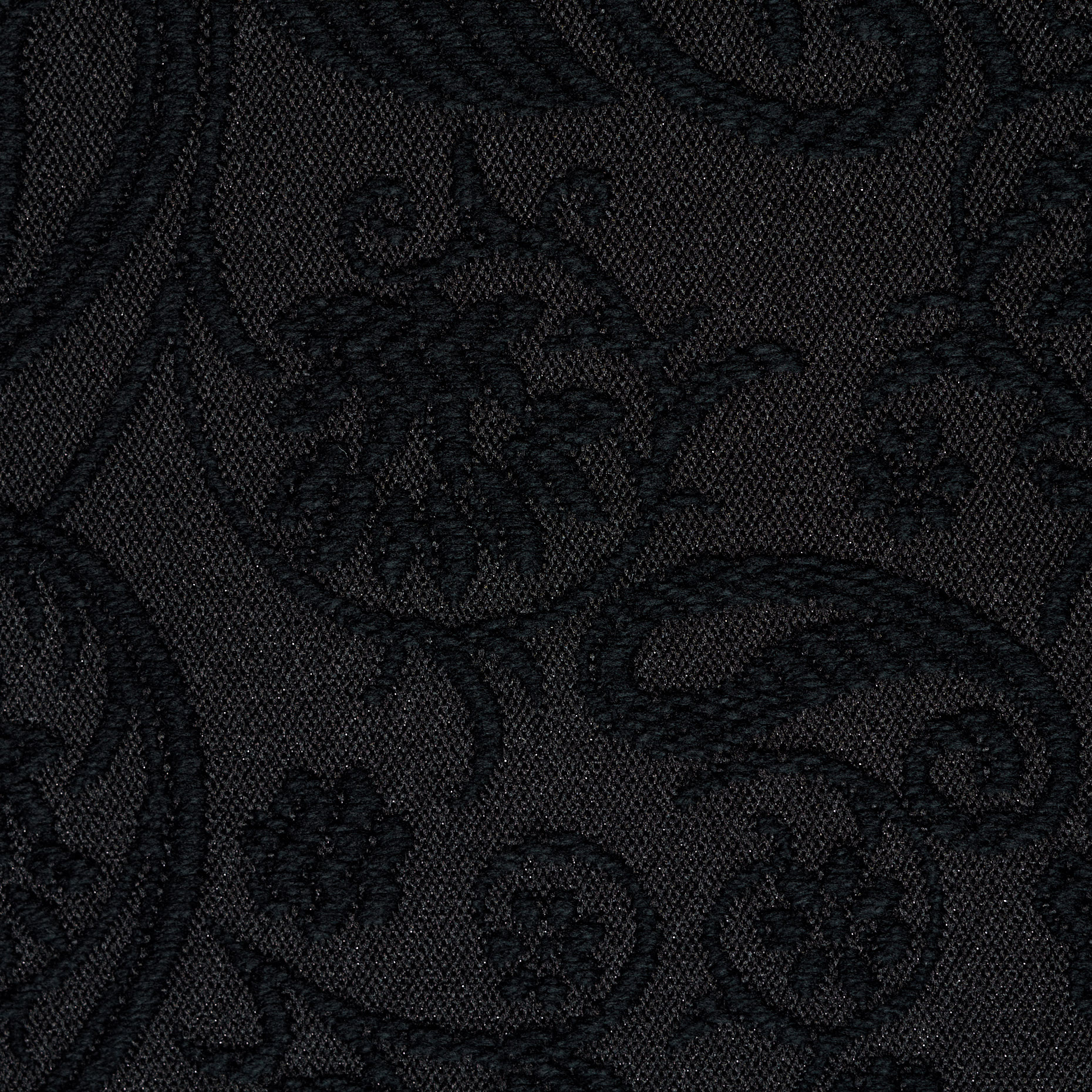 Żakard, Paisley, Raven Black (P000002850) - Tkana