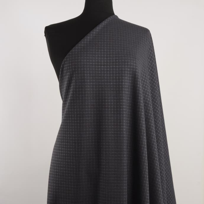 JERSEY, JACQUARD, HOUNDSTOOTH, CHOCOLATE&DENIM (F000030976) - Mannequin