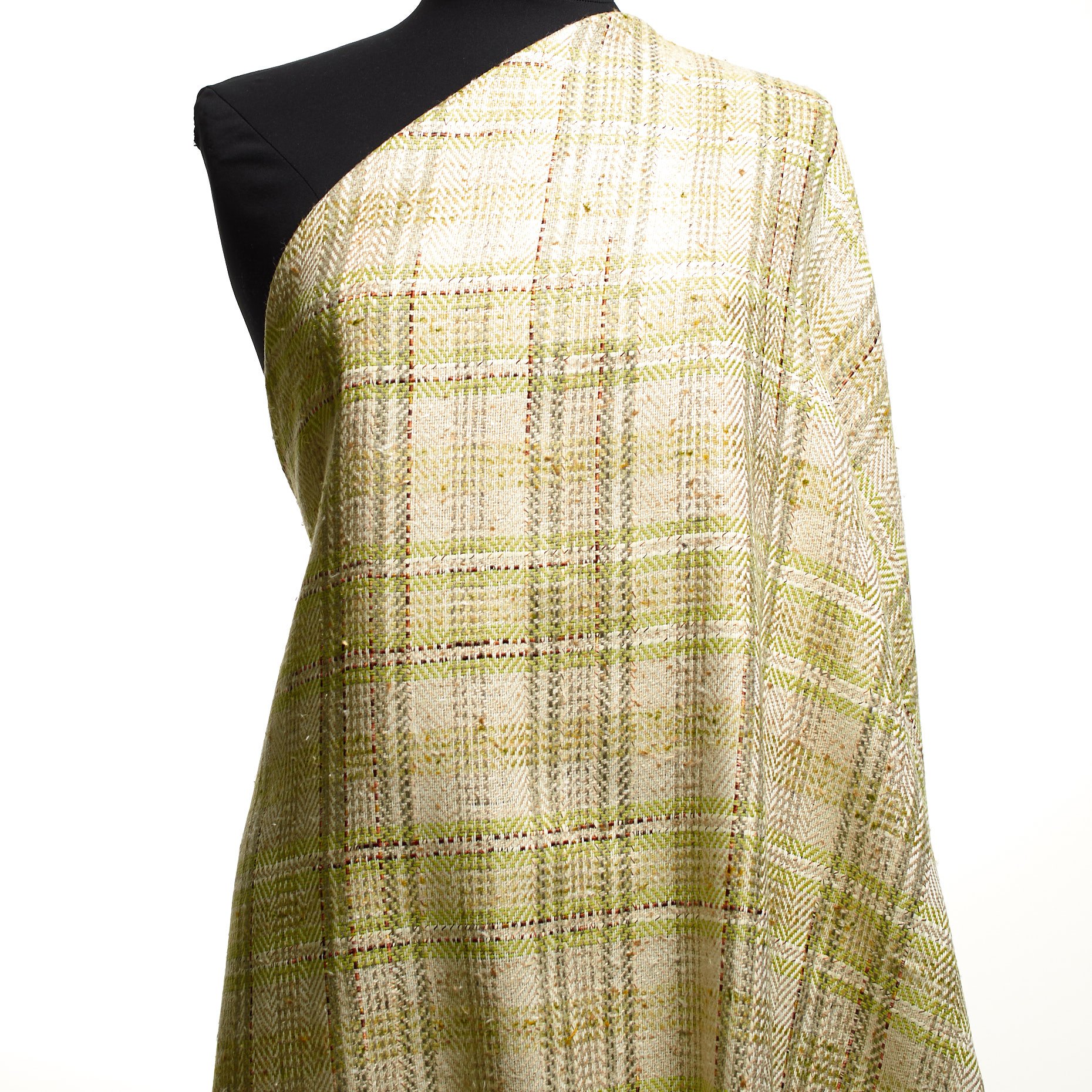 CHANEL, VIRGIN WOOL, COTTON, ANTIQUE WHITE&MOSS GRAY (F000007256) - Mannequin