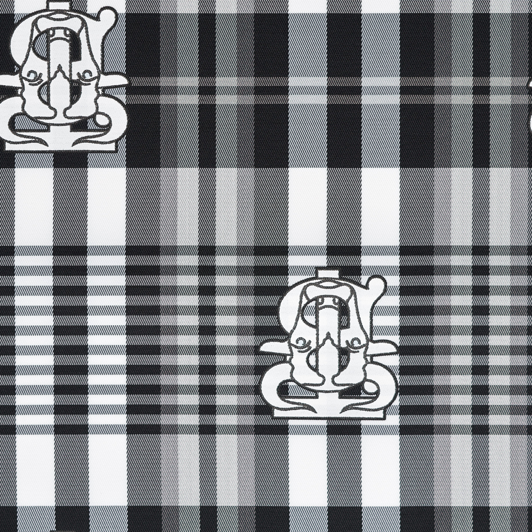 OUTDOOR, NYLON, CHECK, MOSS GRAY&RAVEN BLACK (F000043204) - Texture