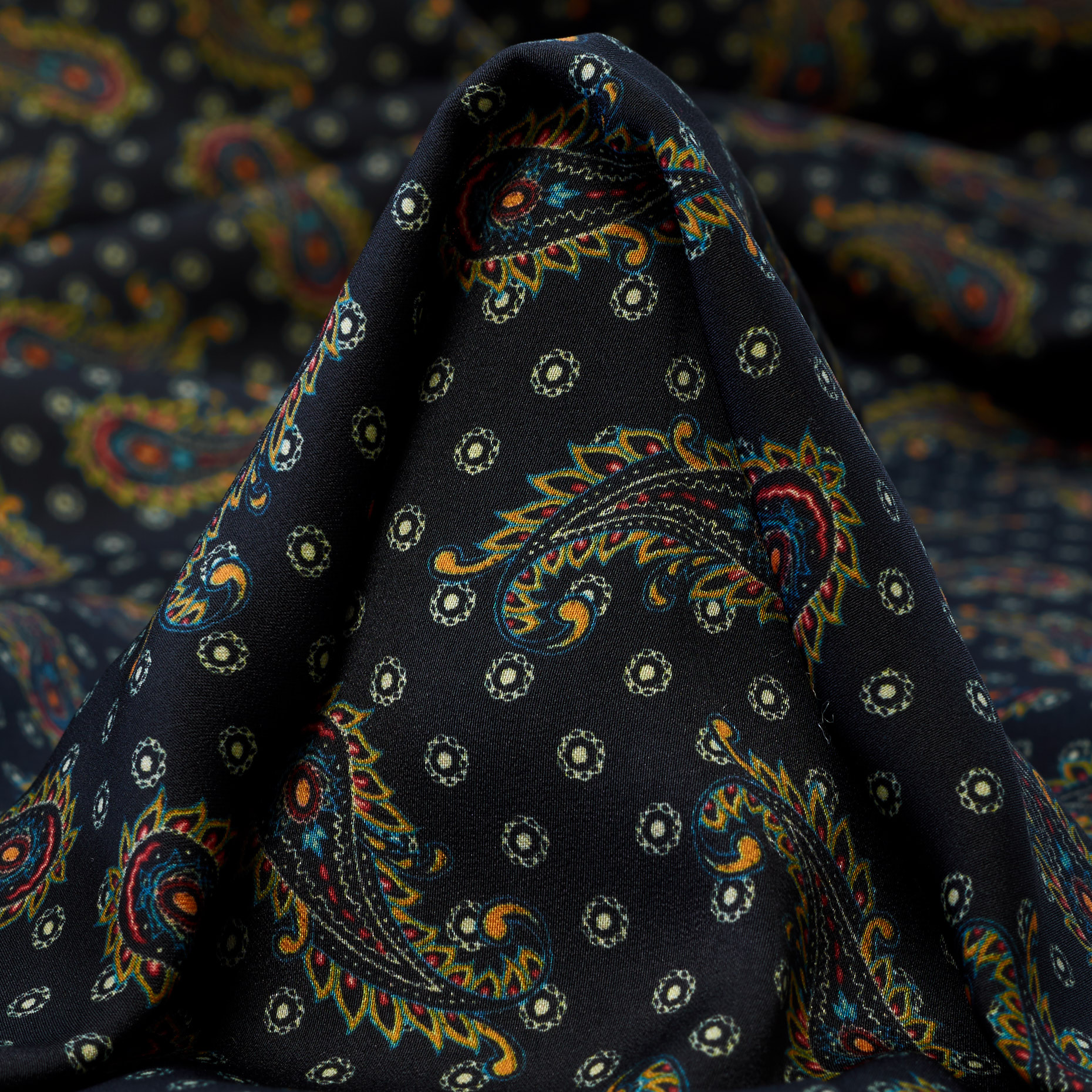 LINING, PRINTED, PAISLEY, CARBON&FERN (F000039980)