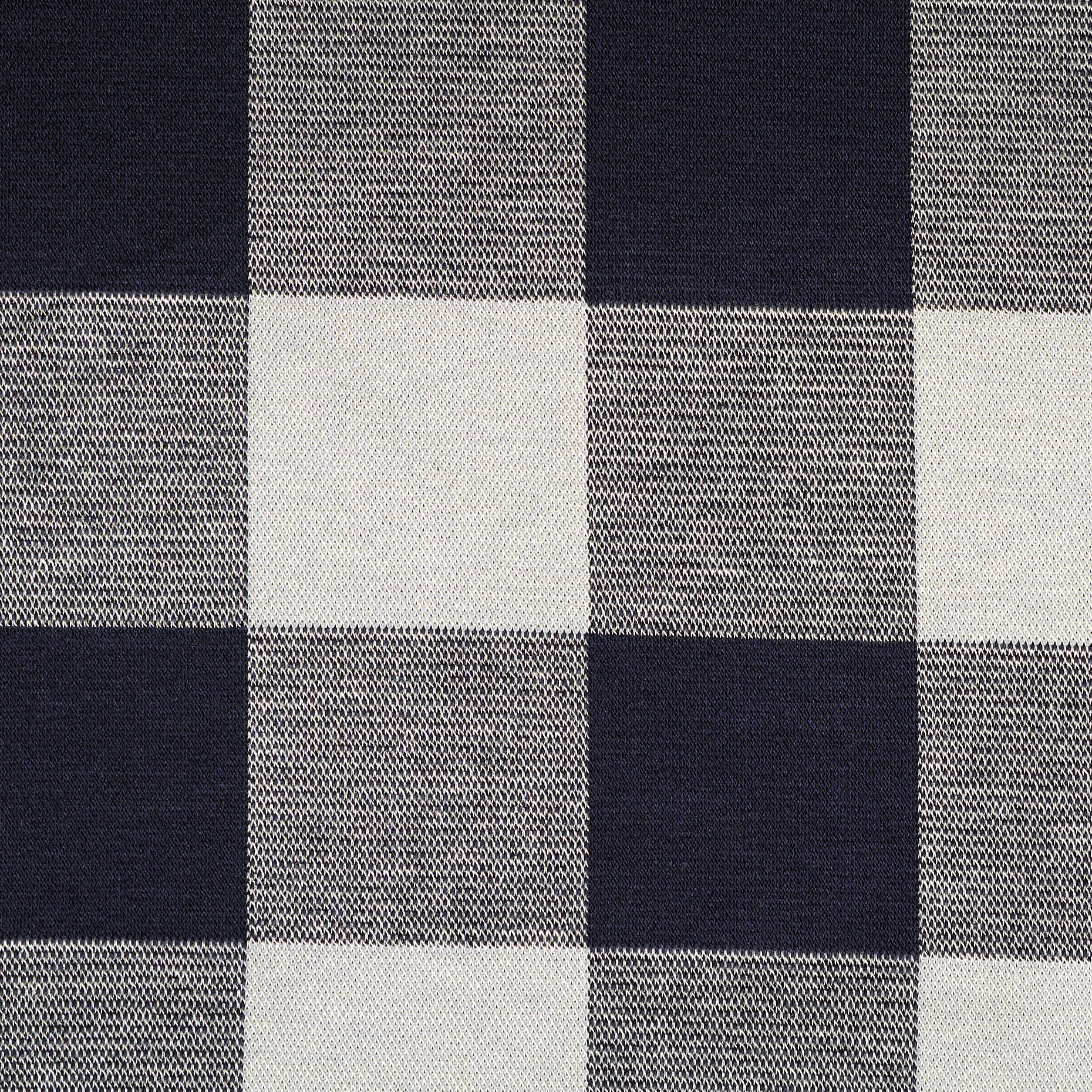 JERSEY, JACQUARD, CHECK, VANILLA ICE&RAVEN BLACK (F000041594) - Texture