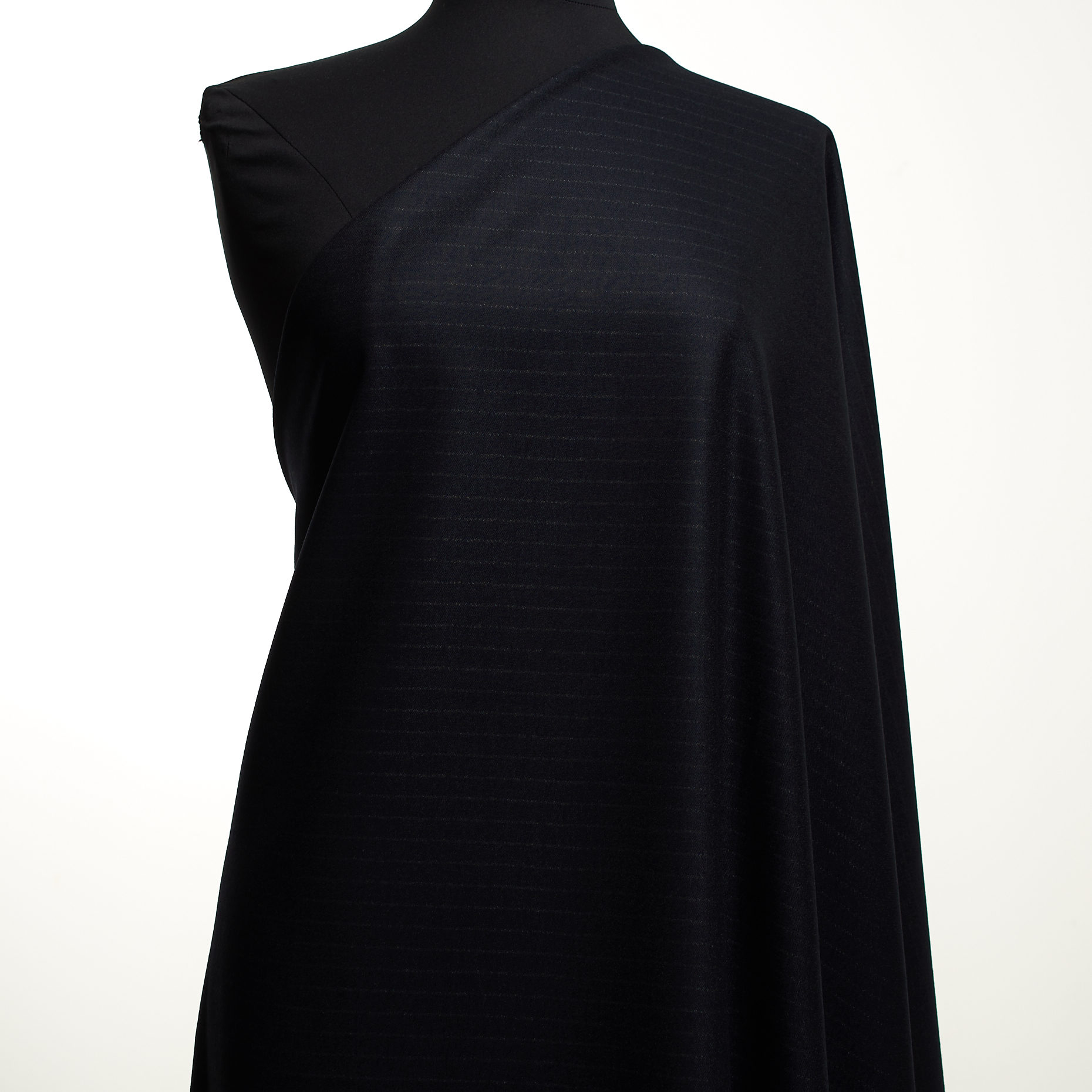 FINE WOOL, COTTON, PINSTRIPES, MIDNIGHT BLUE (F000033799) - Mannequin