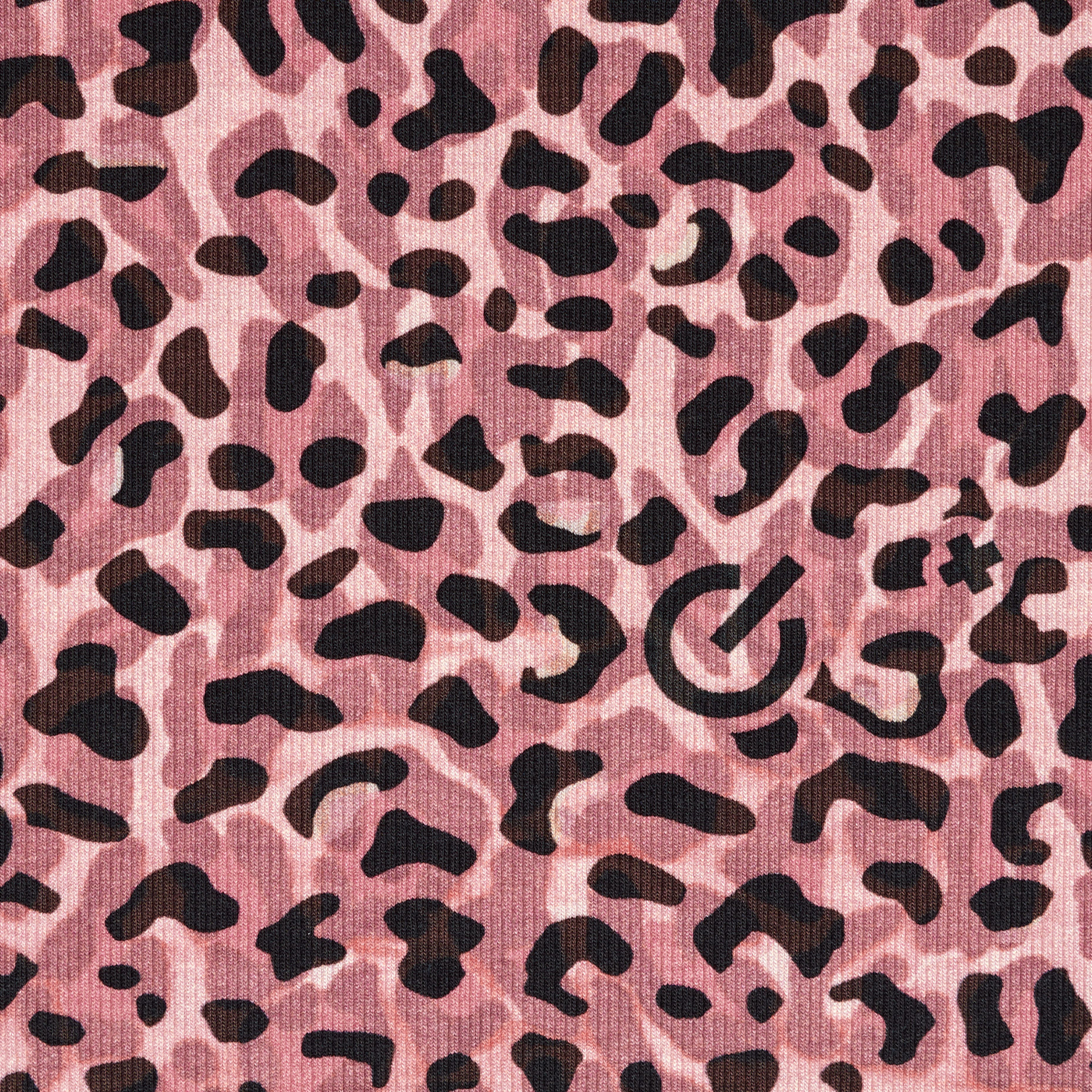 Jersey côtelé , Coton, Imprimé, Bleached Mauve (F000042687) - Tissage