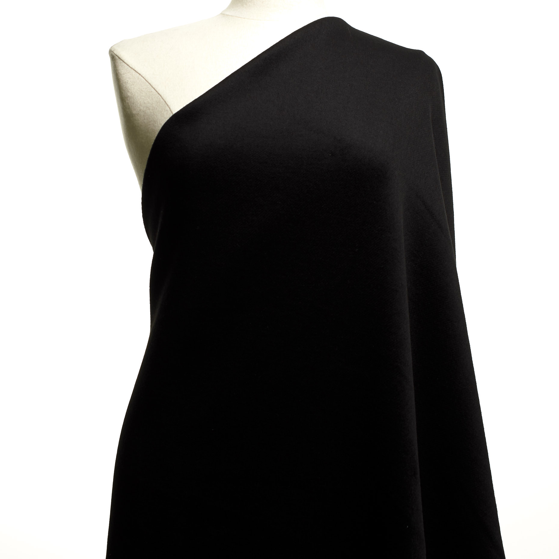 DOUBLE, WOOL BLEND, BONDED, RAVEN BLACK (F000036545) - Mannequin