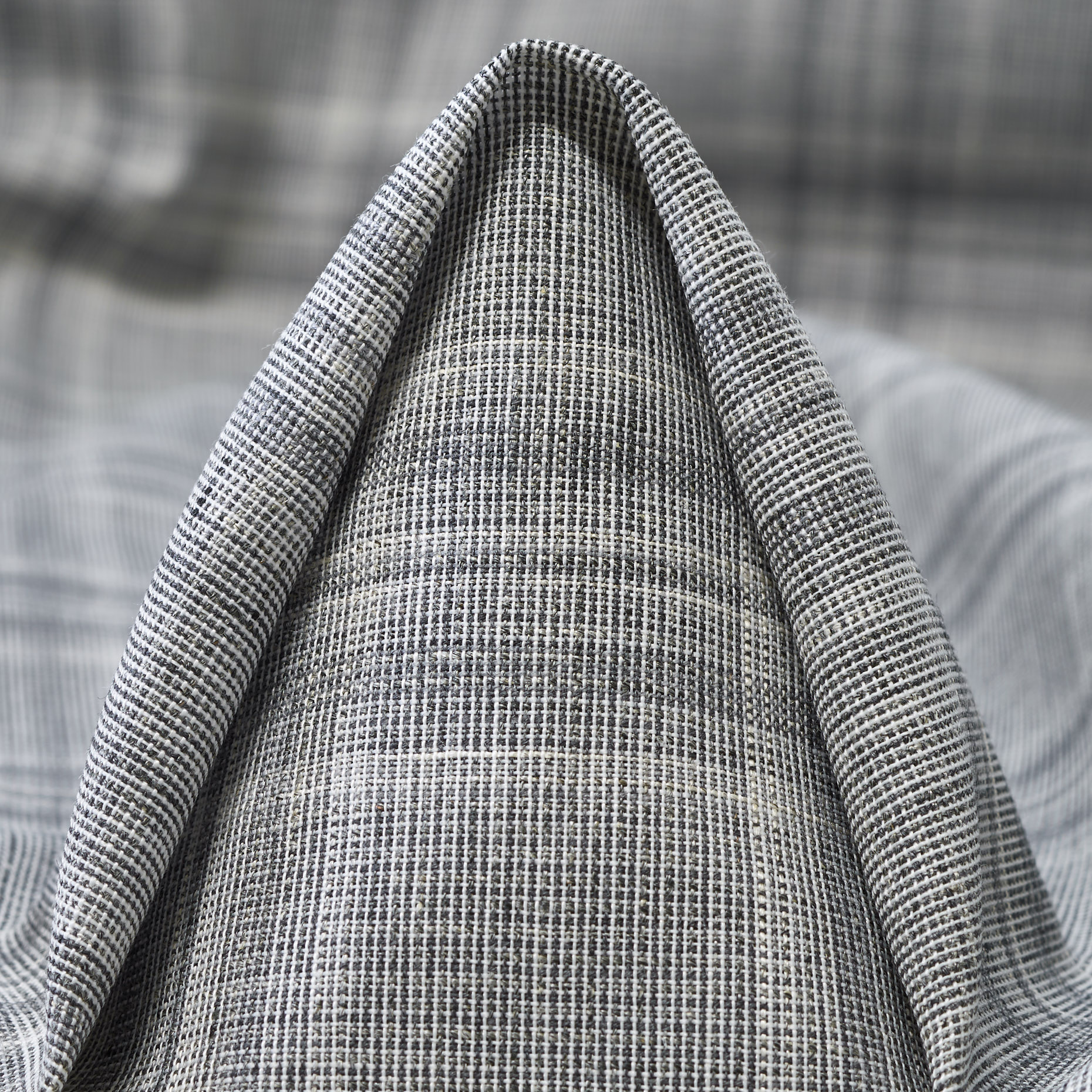 VIRGIN WOOL, LINEN BLEND, CHECK, FORMAL GARDEN (F000044361)