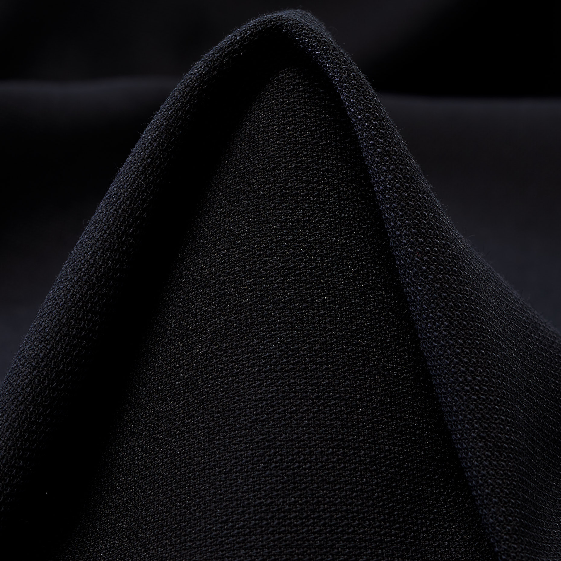 CRÊPE, VISCOSE BLEND, ELASTIC, JET BLACK