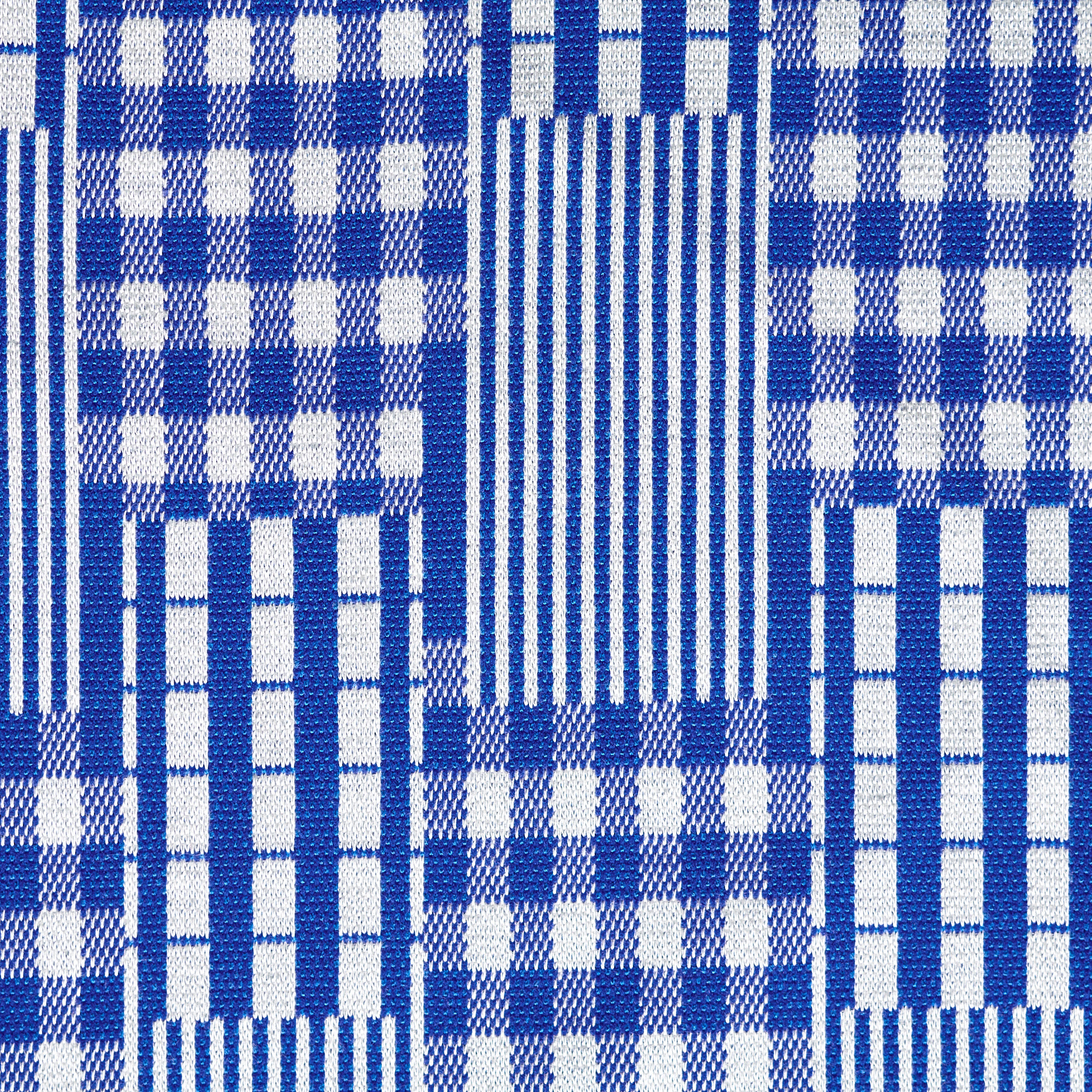 Трикотаж, Жаккард , Вискоза, Brilliant White&Lapis Blue (F000043963) - Ткань