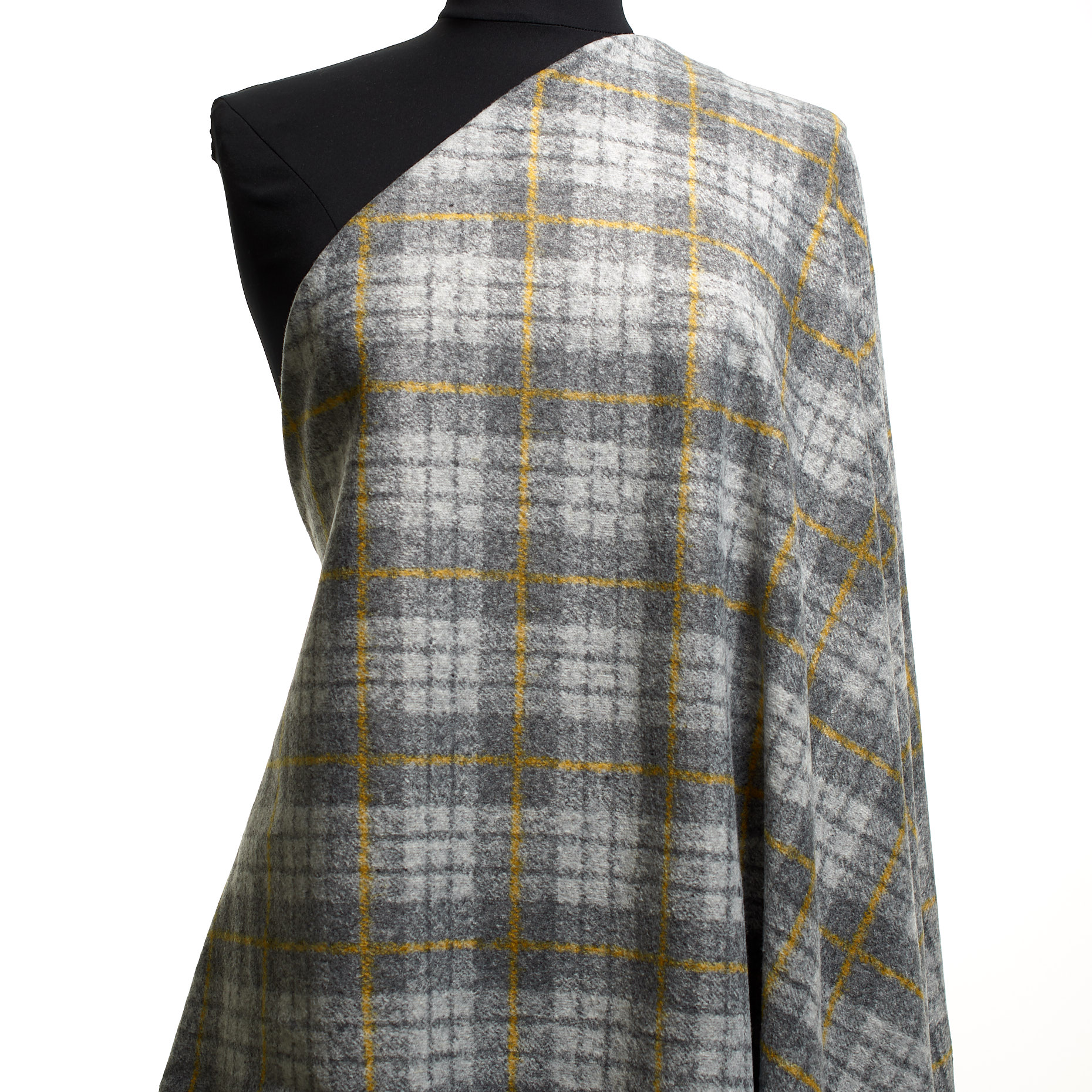 JERSEY, WOOL BLEND, CHECK, WEATHERVANE&BANANA CREAM (F000044628) - Mannequin