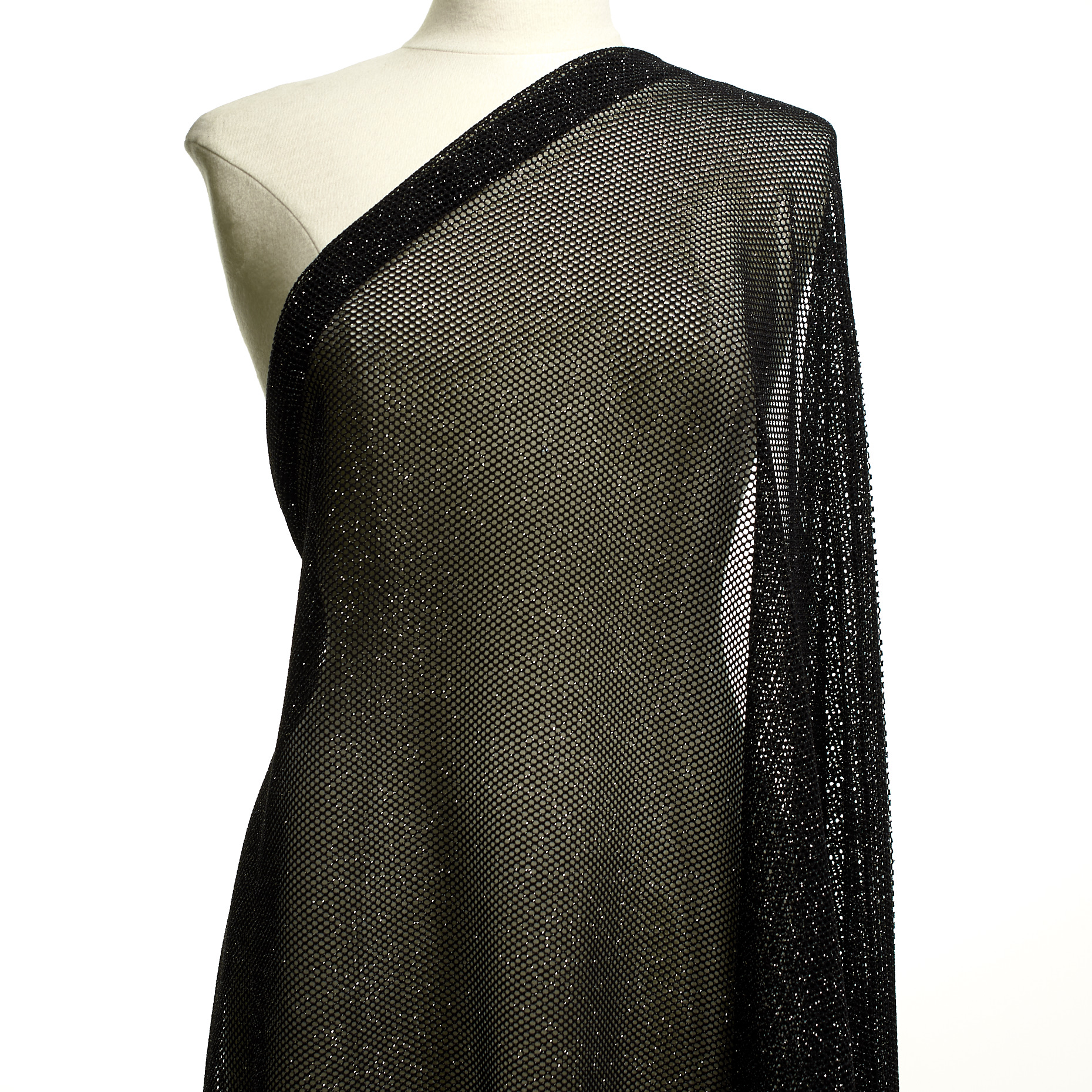 Сетка, Мерцающая, Металлический, Raven Black&Silver (F000048637) - Манекен