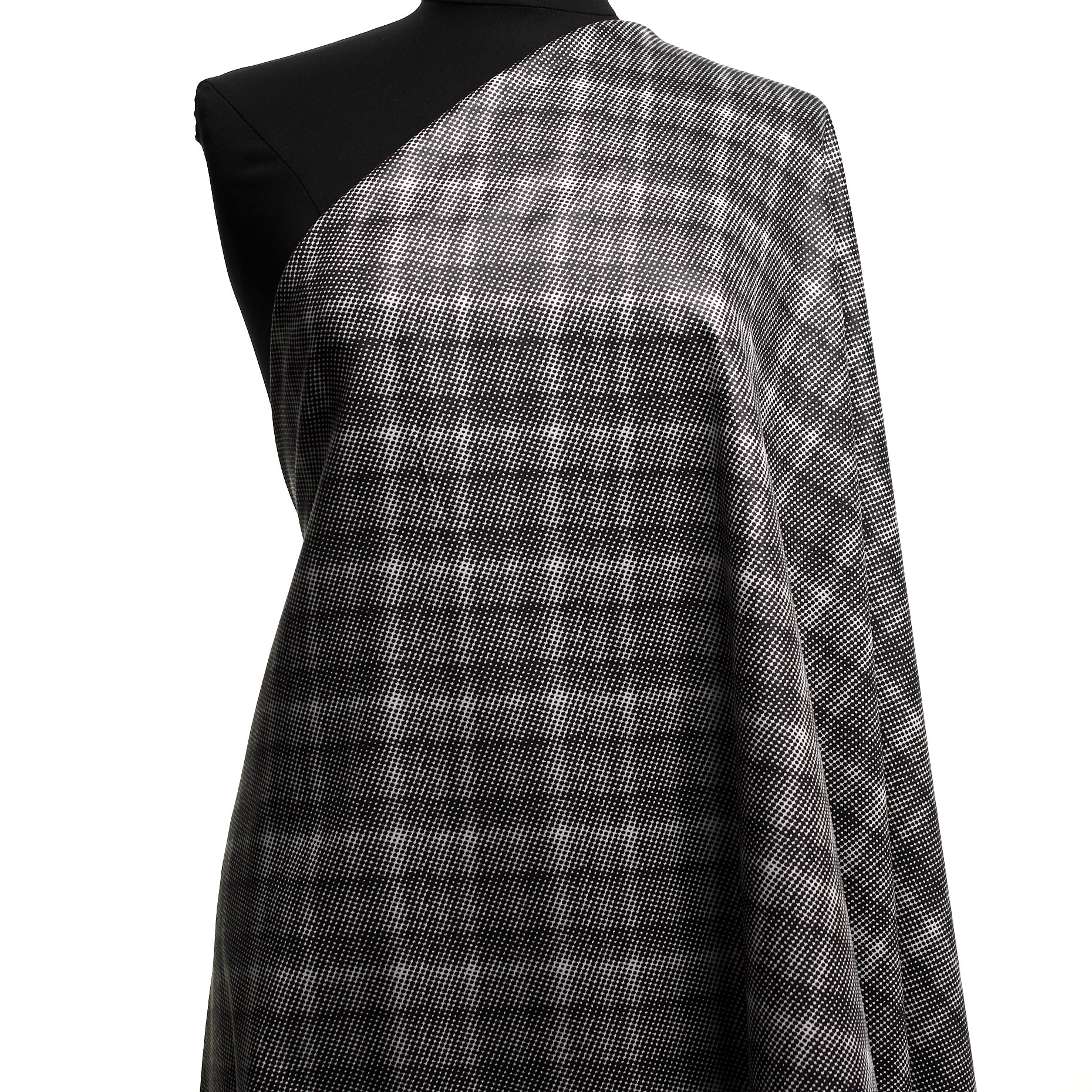 JACQUARD, DOUBLE, COTTON, SNOW WHITE&GRAPHITE (F000017823) - Mannequin