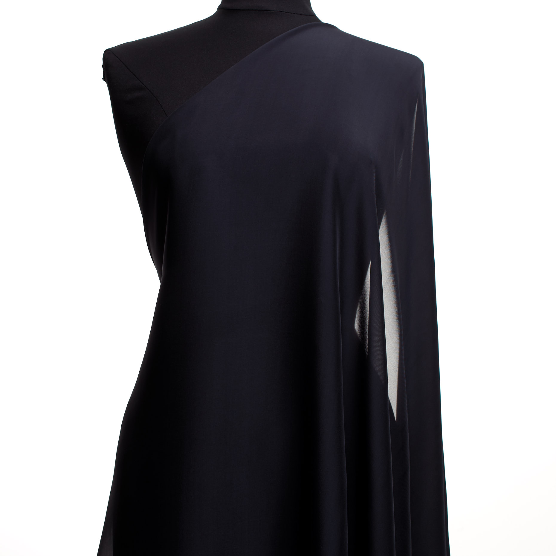 Chiffon, Seide, Viskose, Midnight Blue (F000043319) - Schaufensterpuppe