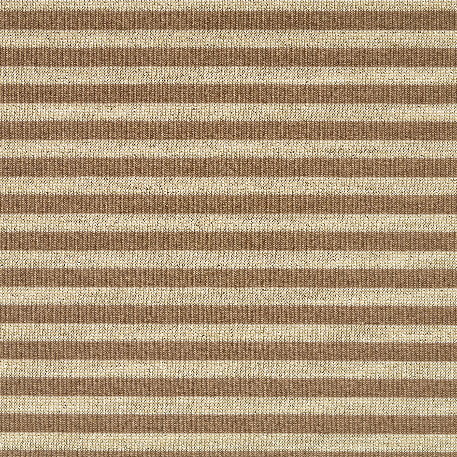 SINGLE JERSEY, LUREX, COTTON BLEND, TOBACCO BROWN&GILDED BEIGE (F000043257) - Texture