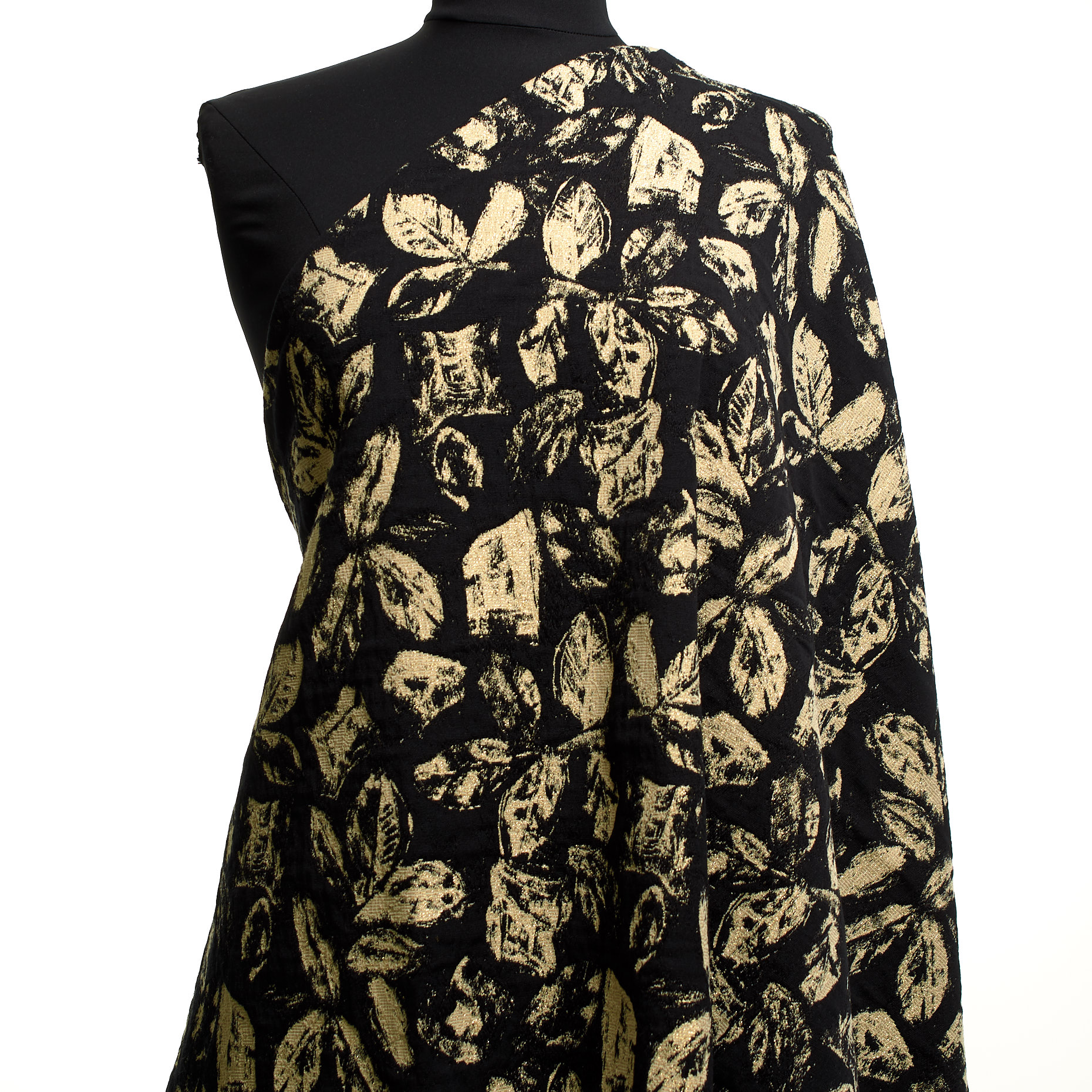 Jacquard, Cotone, Lurex, Frosted Almond&Raven Black (P000003260) - Manichino