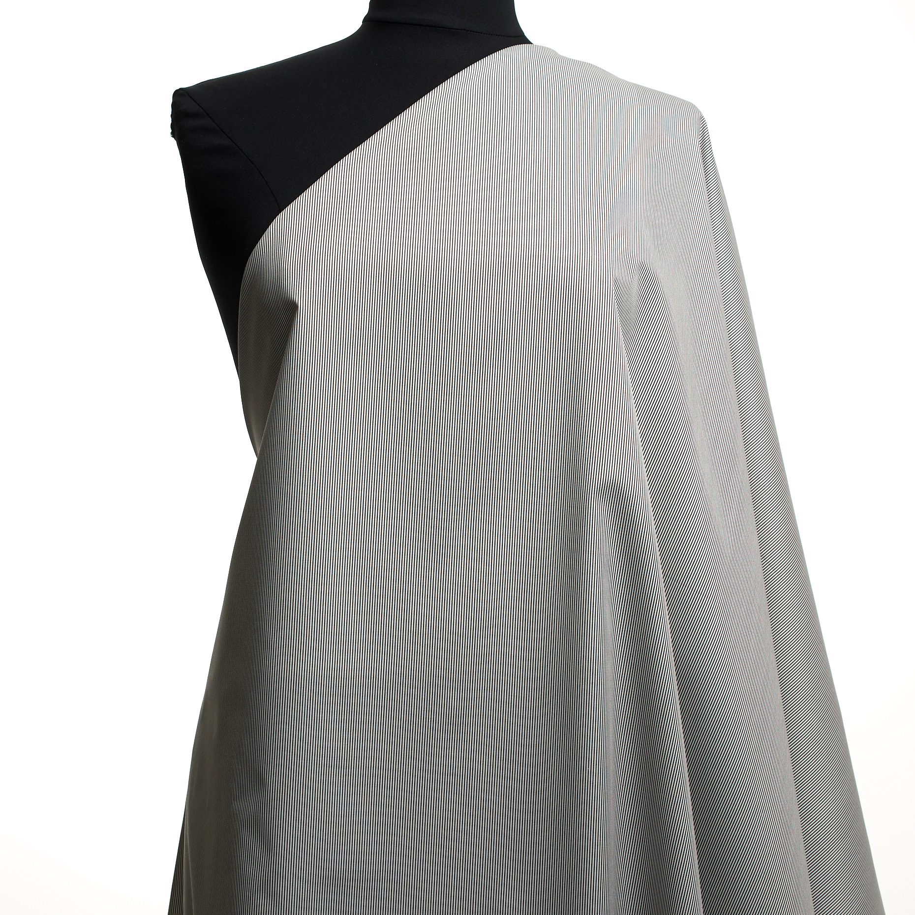 COTTON, STRIPES, ANTIQUE WHITE&BLACKENED PEARL (F000009684) - Mannequin