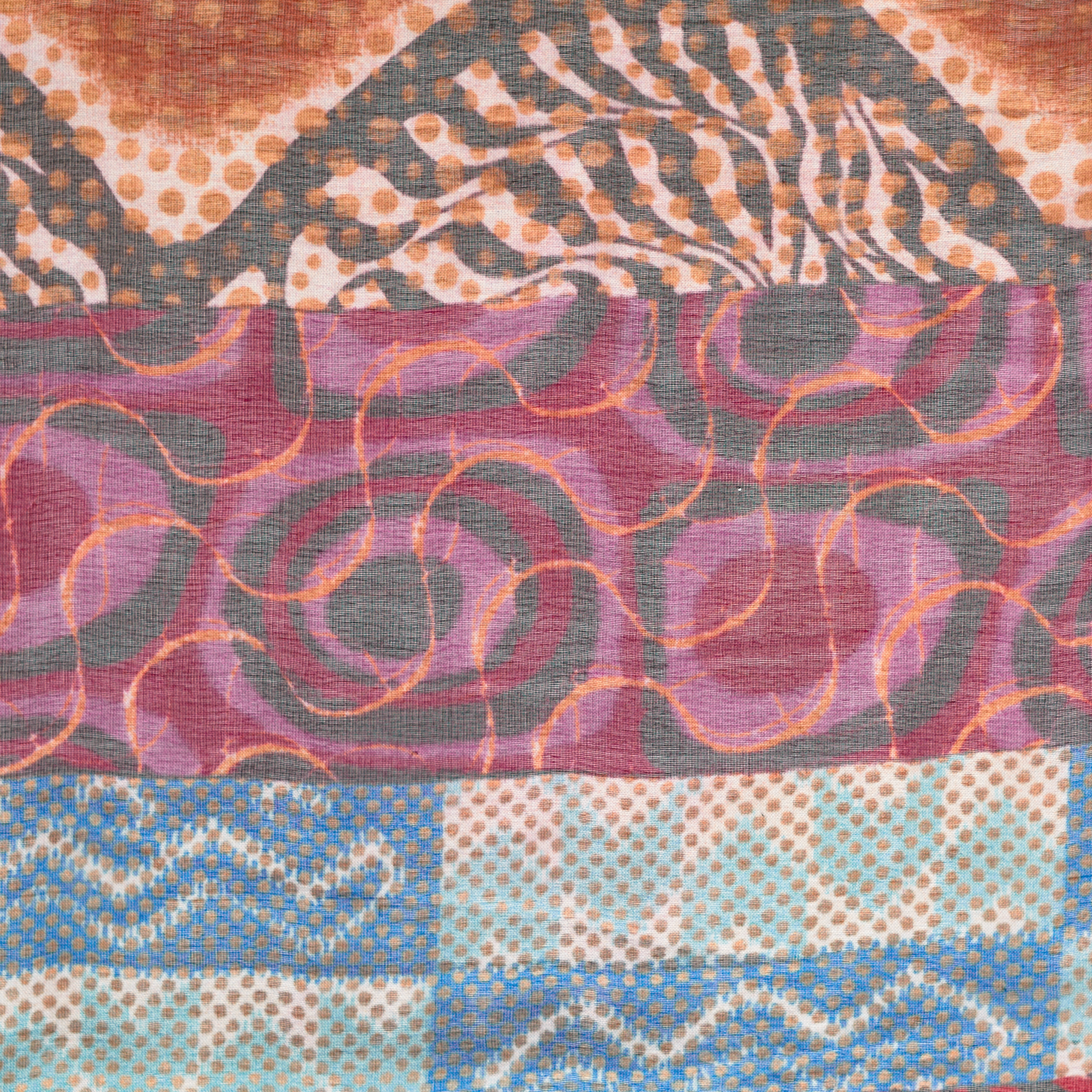 Seta, Chiffon, Stampato, Multicolor (F000031840) - Trama