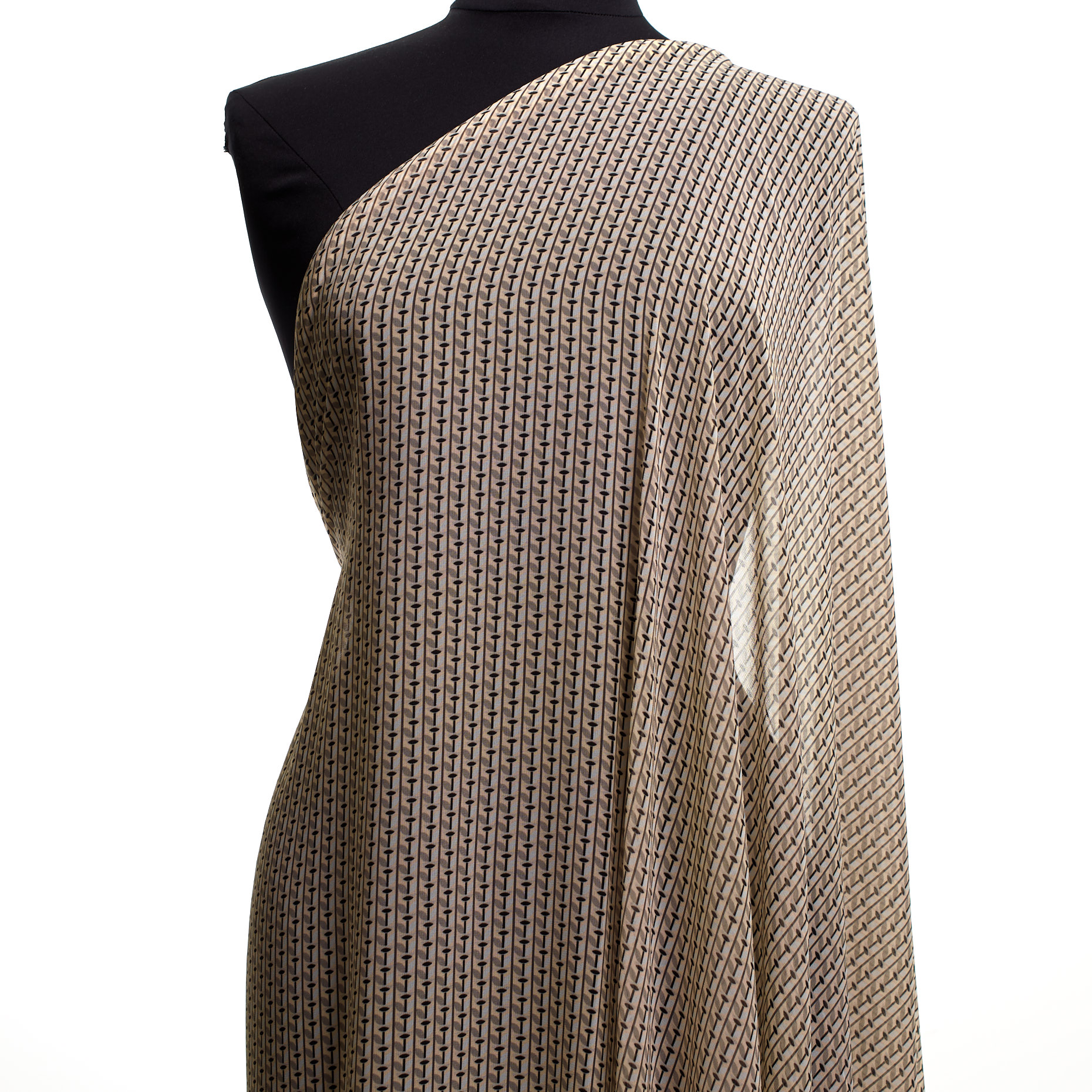 CRÊPE, PRINTED, ROSEWATER&ALUMINIUM (F000042638) - Mannequin