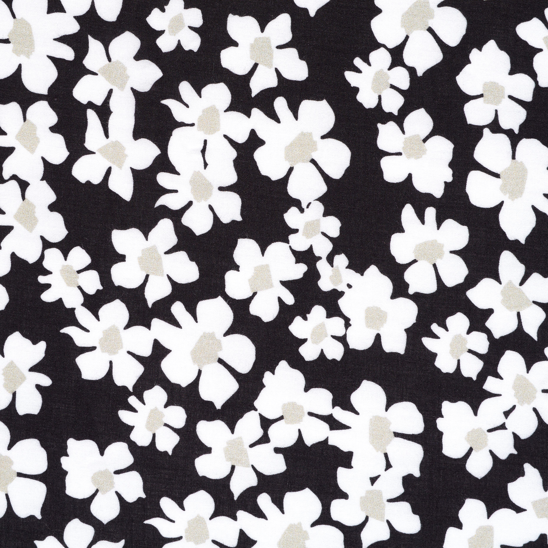 Voile, Viscose , Floral, Oyster (F000037923) - Tissage