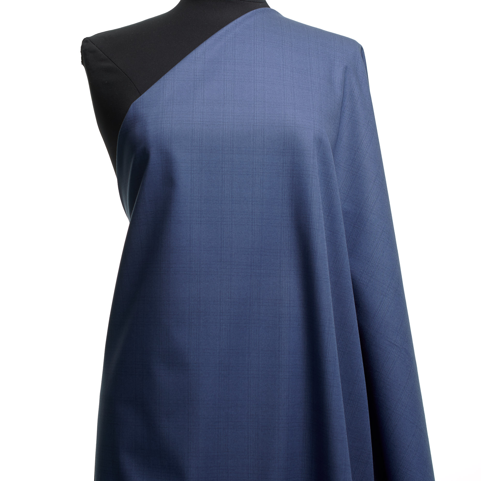 Хлопок, Стрейч, Принт, Denim Blue (F000037910) - Манекен