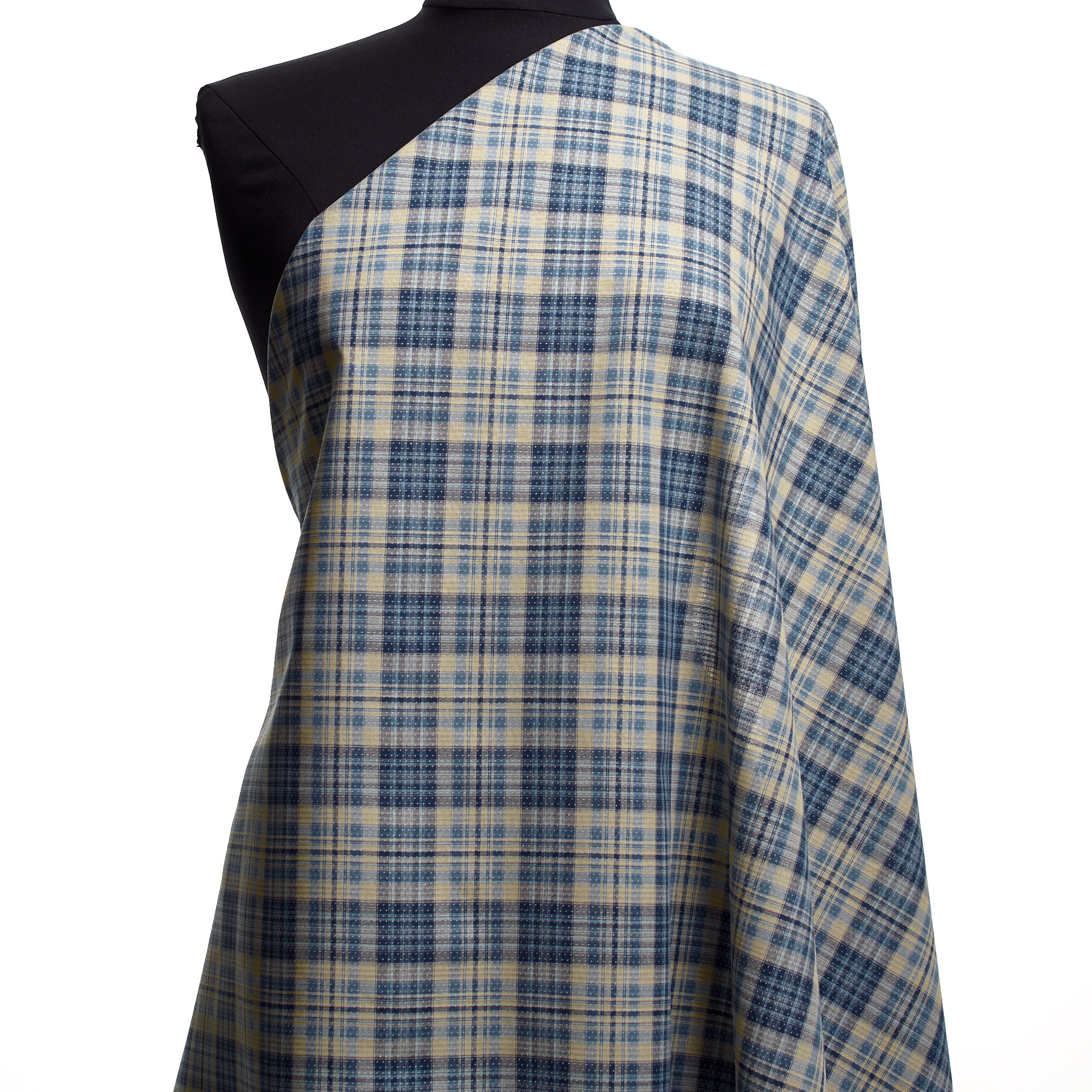 Algodón Ligero, Cuadro, Bel Air Blue (F000043870) - Maniquí