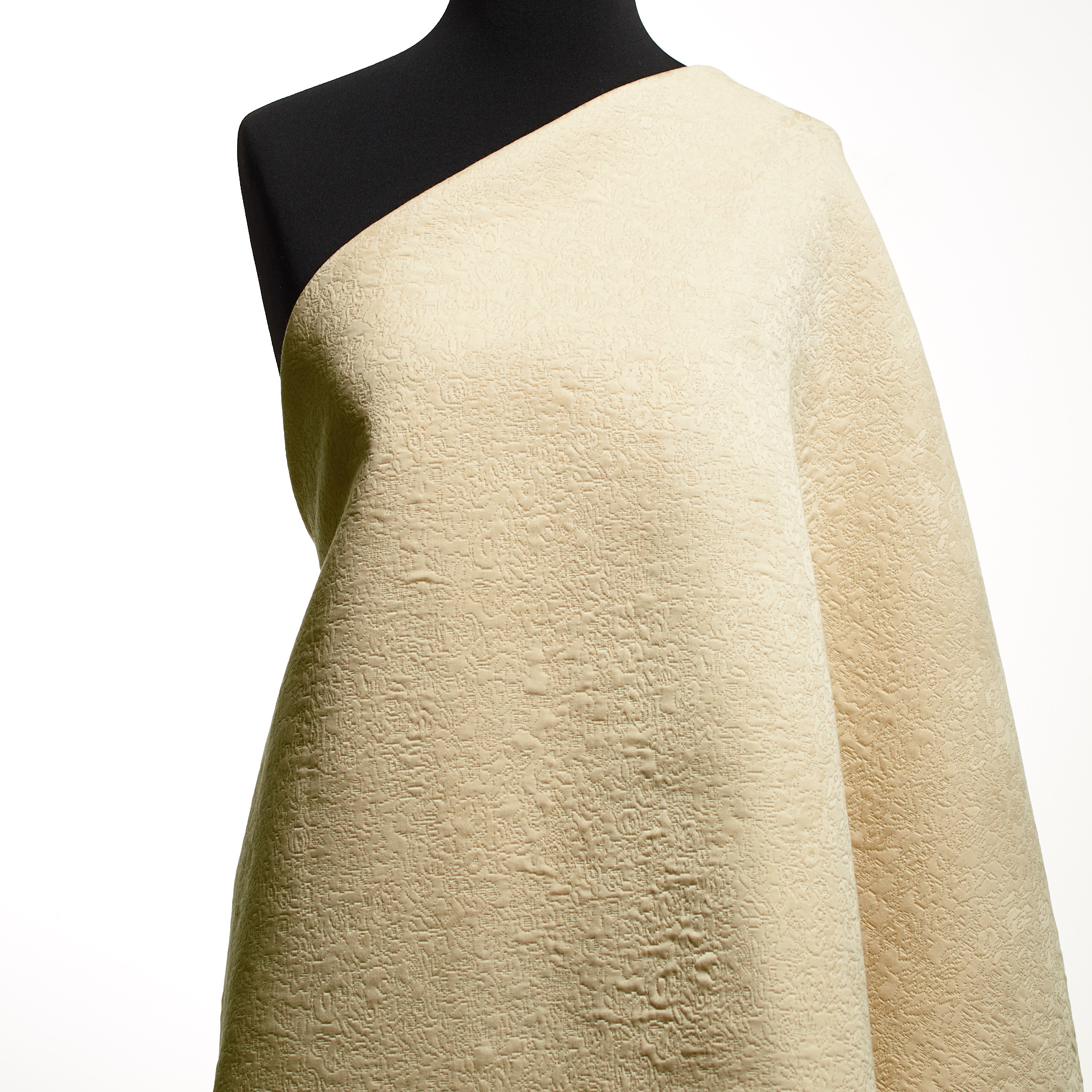 JACQUARD, COTTON, FLORAL, ANTIQUE WHITE (P000005210) - Mannequin