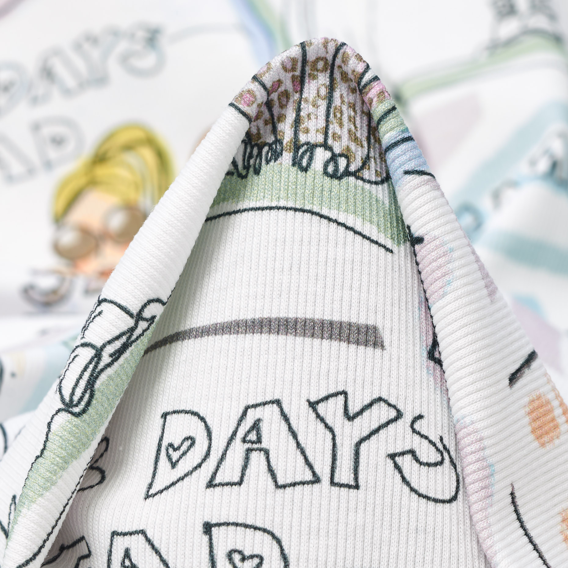 Rippjersey, Baumwolle, Bedruckt, Brilliant White&Sky (F000042705)