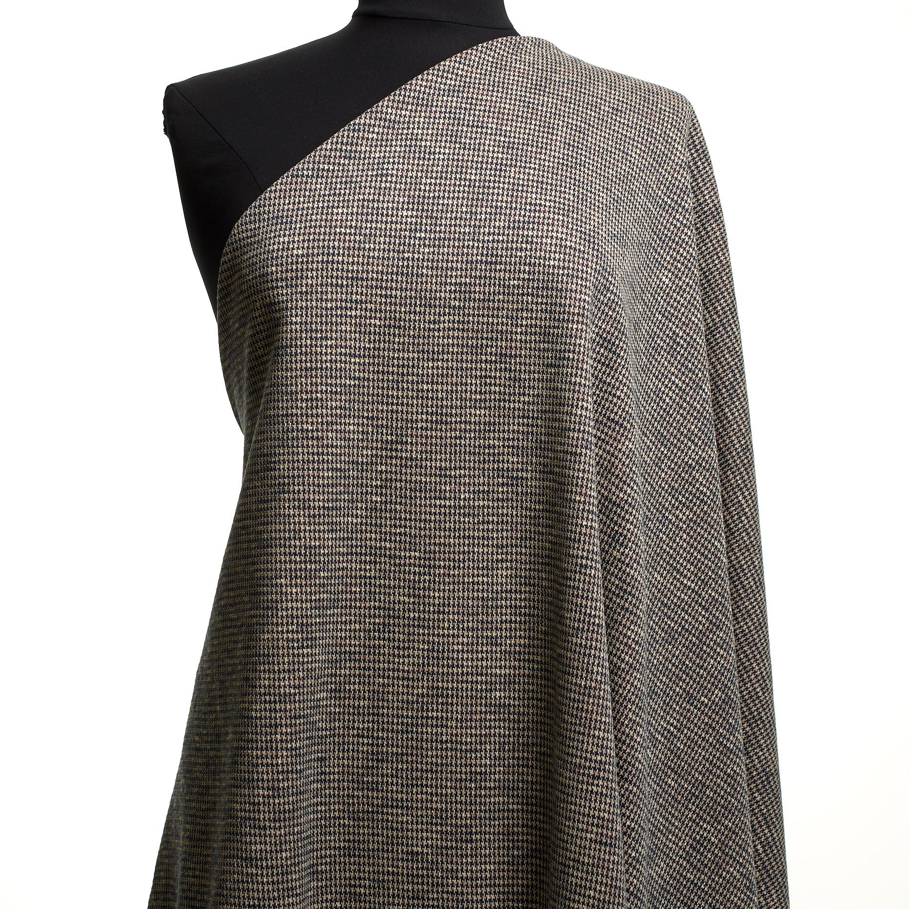 Трикотаж, Жаккард , Хлопок, Black Iris&Safari (F000044647) - Манекен