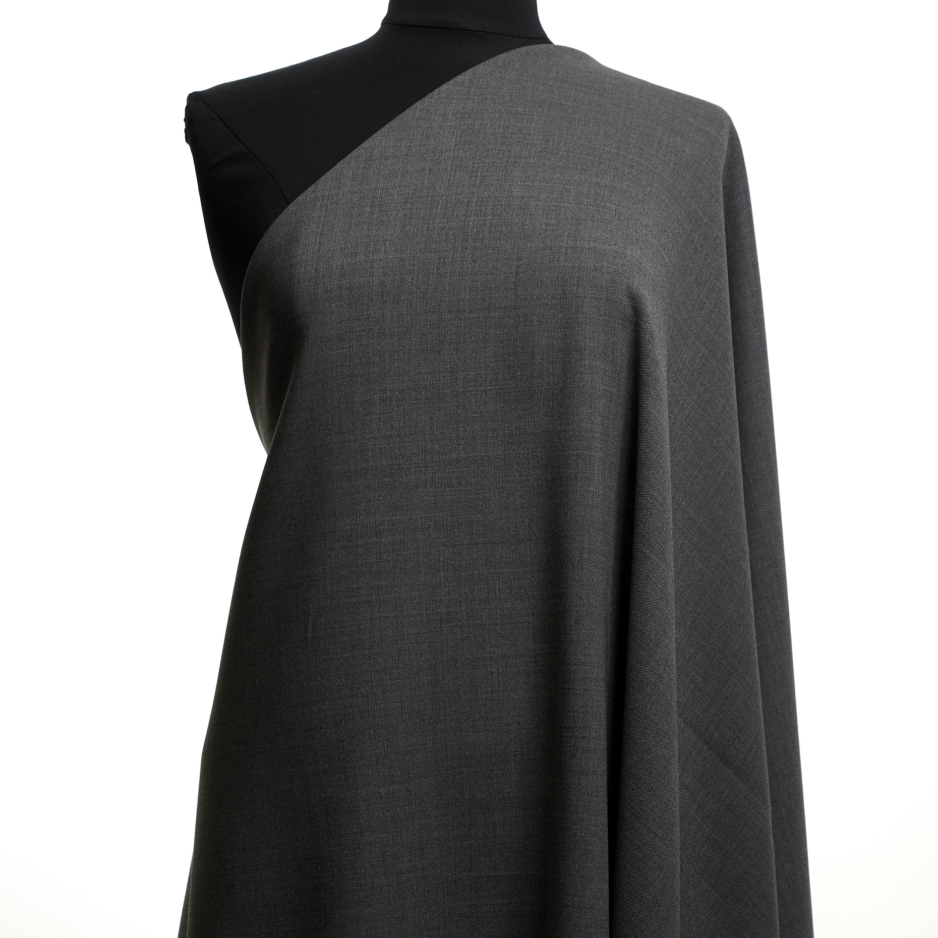 TWILL, VIRGIN WOOL, ELASTIC, BLACKENED PEARL (F000047827) - Mannequin