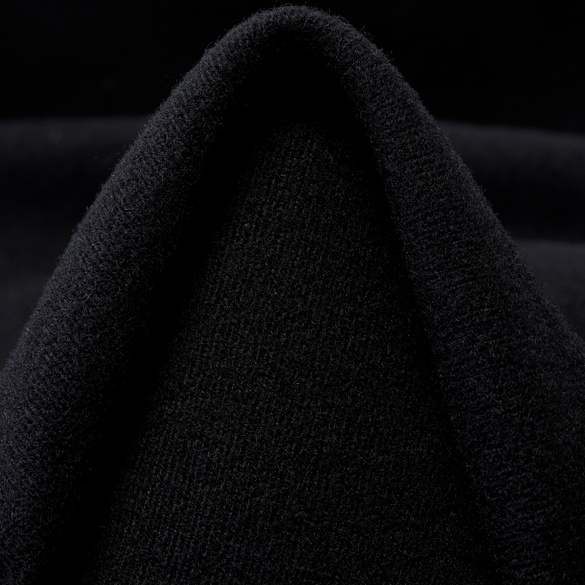 DOUBLE, WOOL, BRUSHED, RAVEN BLACK (F000049061)